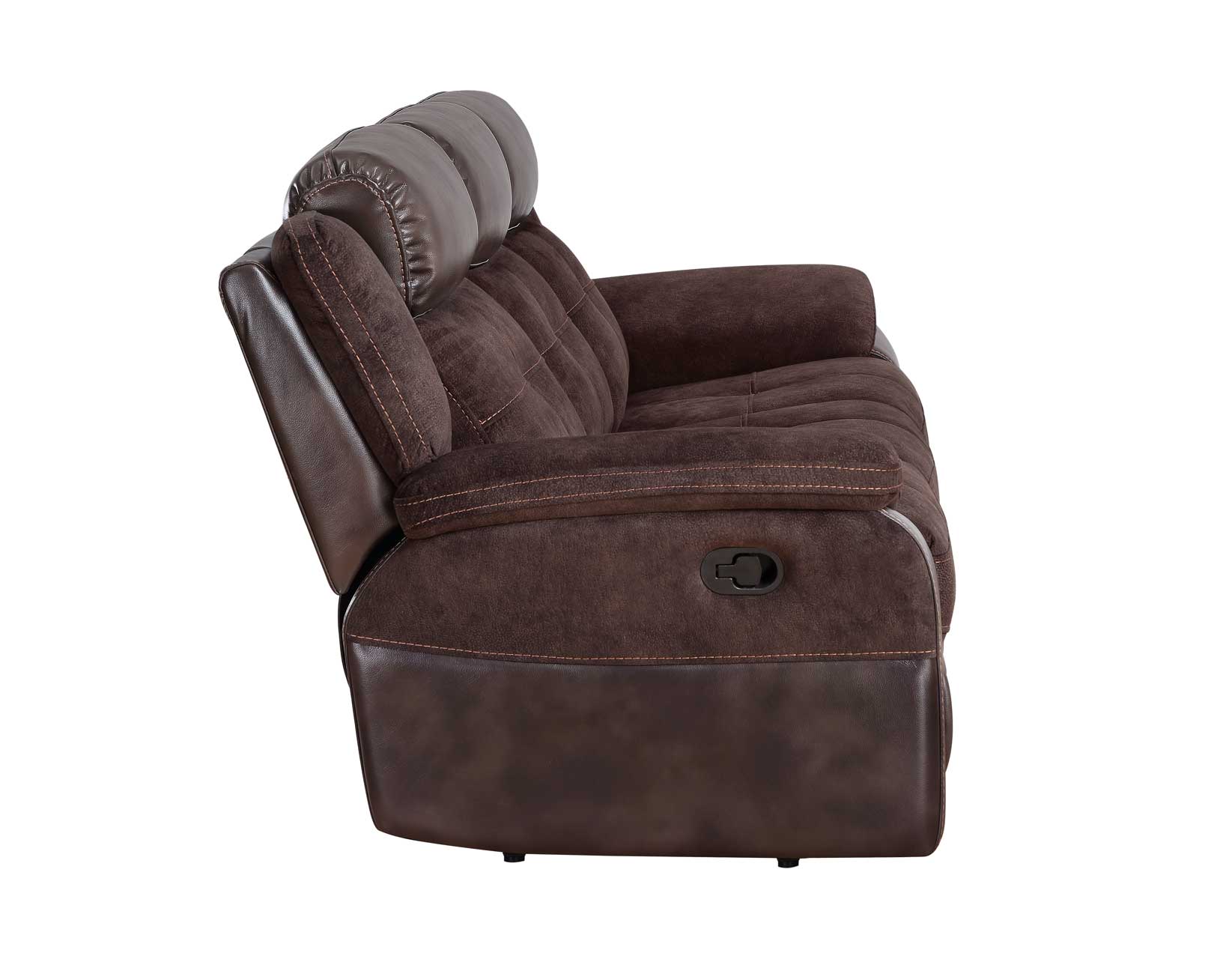 Pueblo Coffee Fabric/Leatherette 3-Piece Manual Reclining Set - Image 11