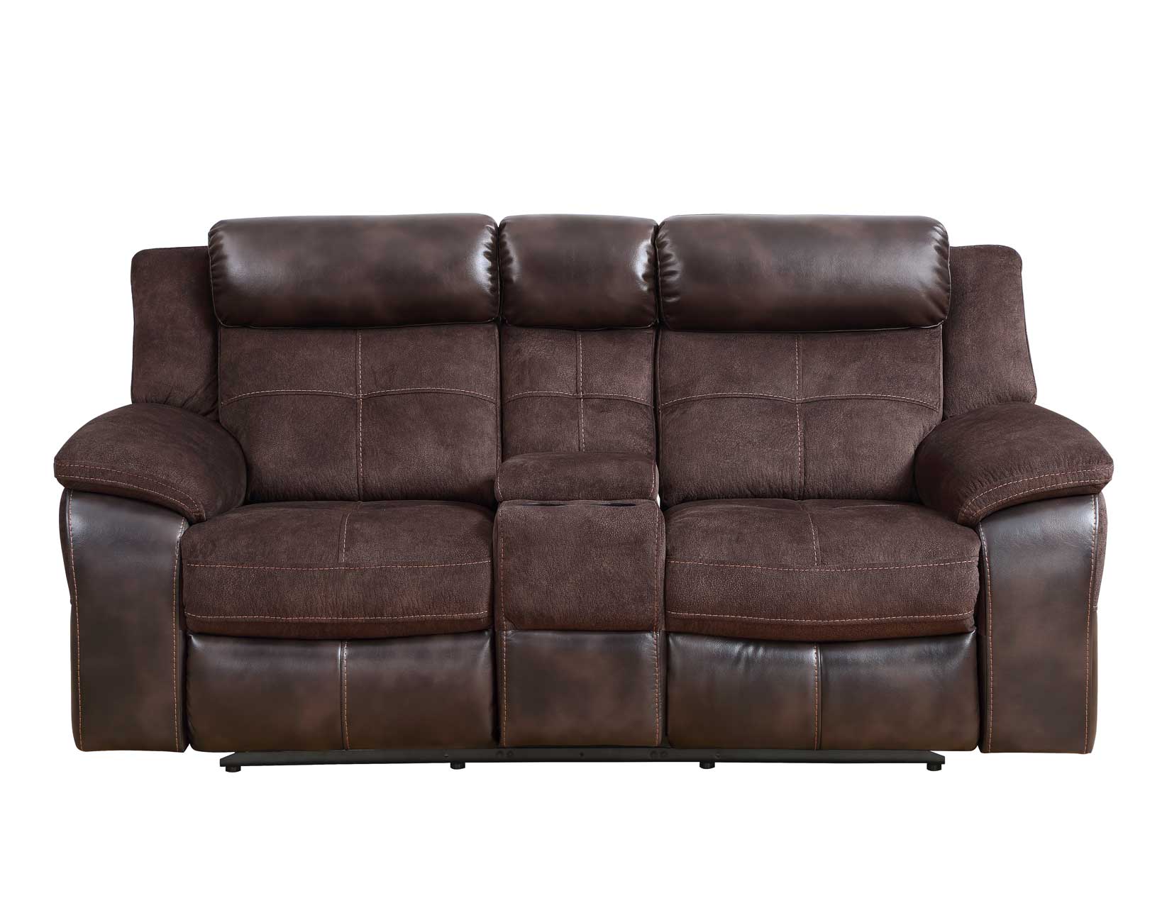 Pueblo Coffee Fabric/Leatherette 3-Piece Manual Reclining Set - Image 12