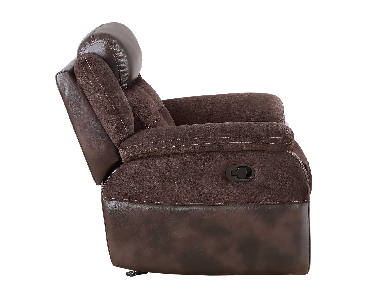 Pueblo Coffee Fabric/Leatherette 3-Piece Manual Reclining Set - Image 18
