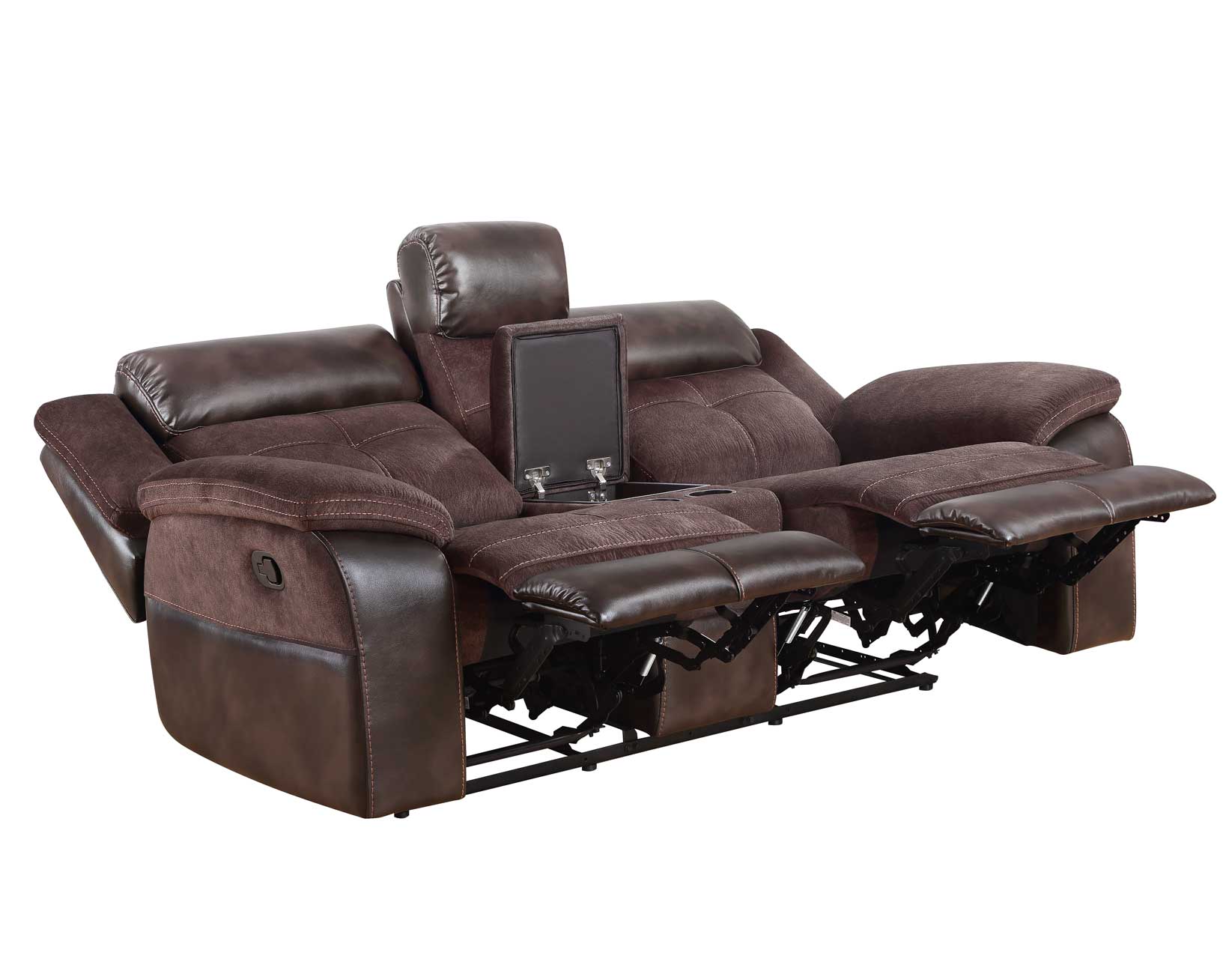 Pueblo Manual Reclining Loveseat with Console - Image 4