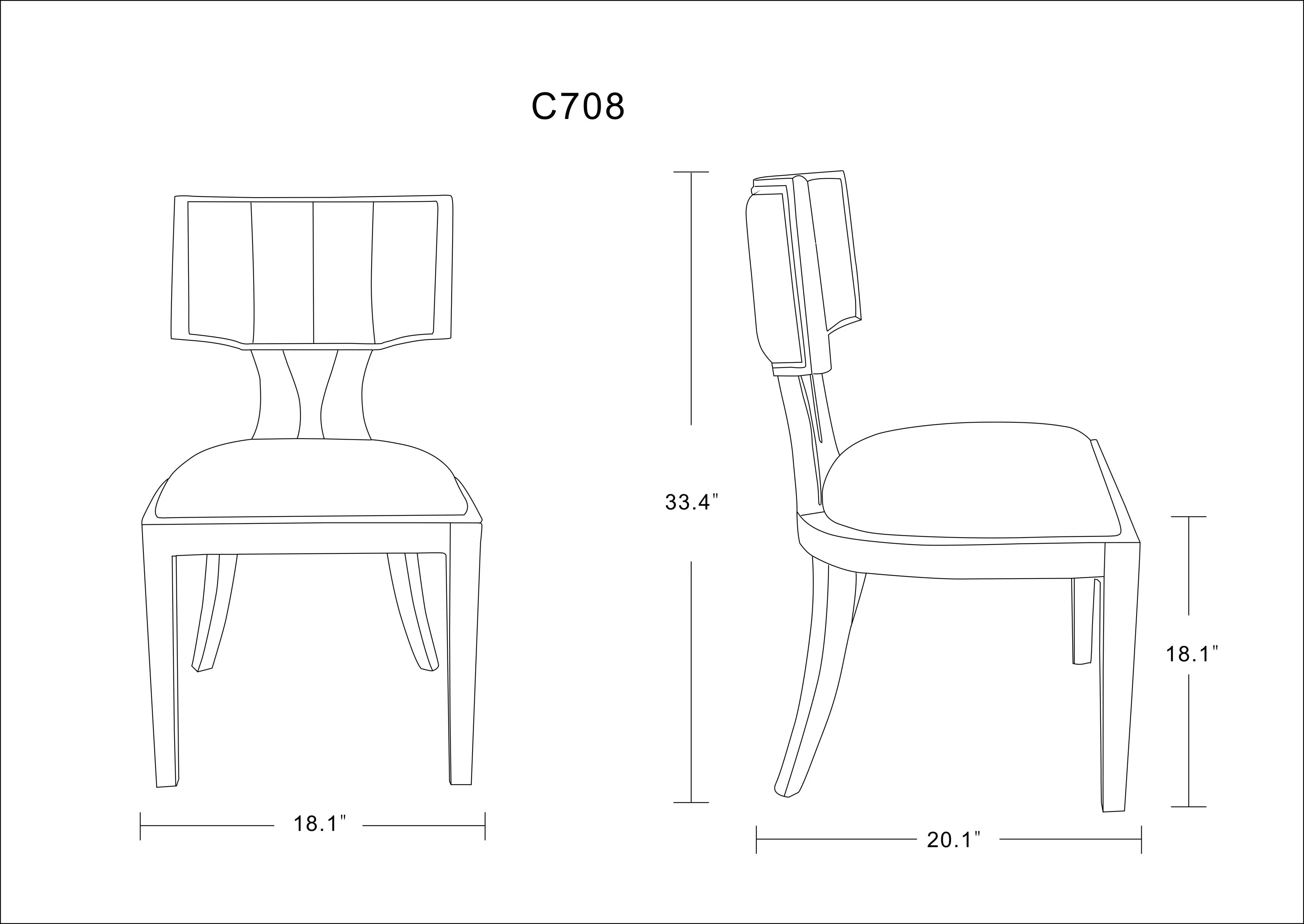 Pulitzer Dining Chair (Set of Two) in Pearl White and Walnut - Image 2