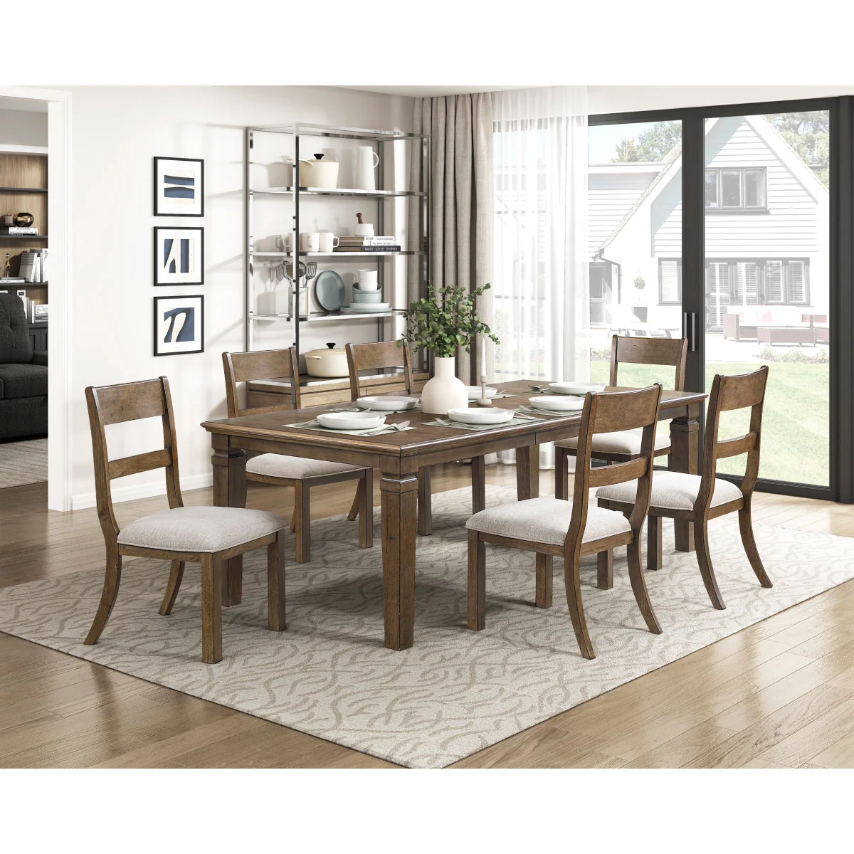 Quinn Light Brown Dining Side Chair, Set of 2 - Image 7