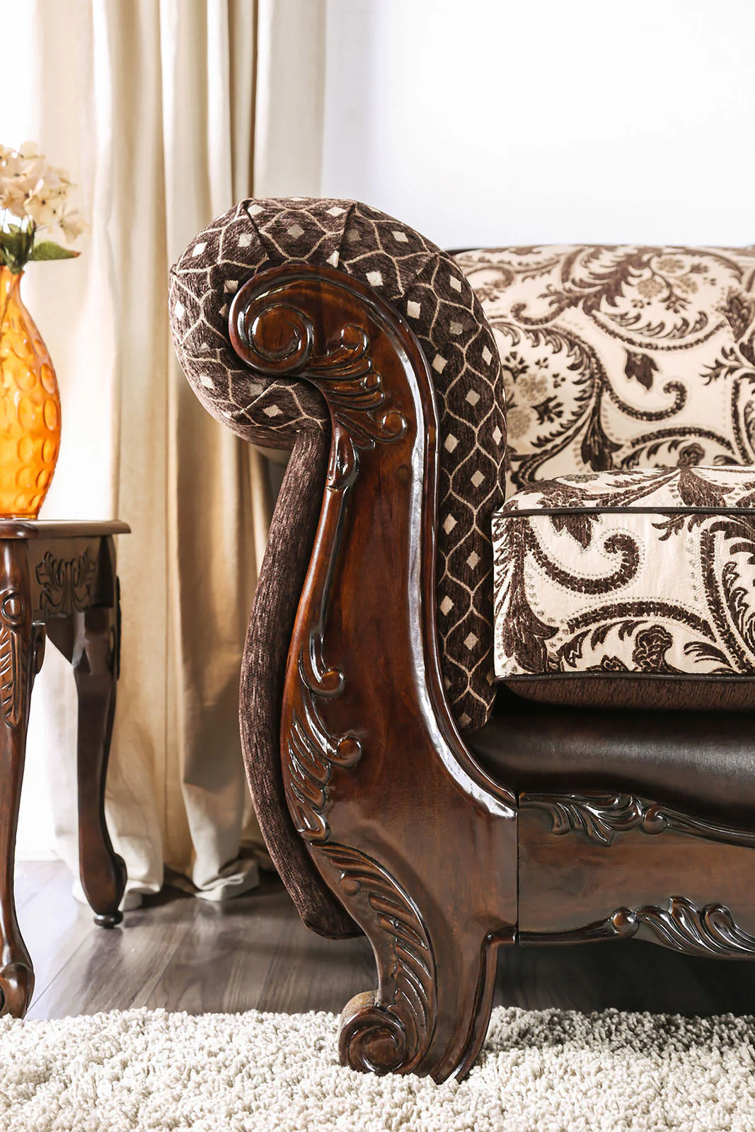 Quirino Light Brown/Dark Brown Sofa & Loveseat - Image 5
