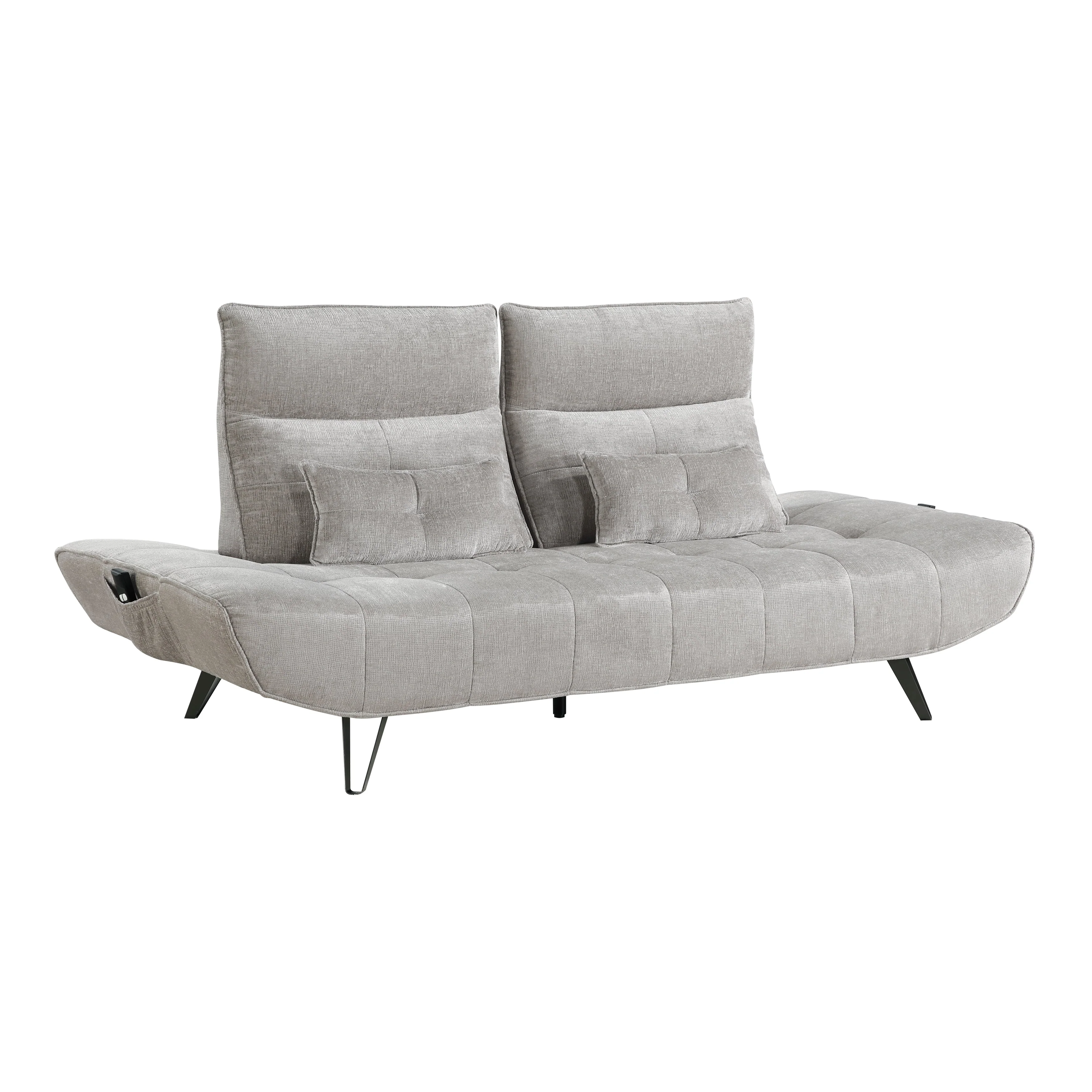Quonsett Light Gray Sofa with Power Adjustable Seat - Image 5