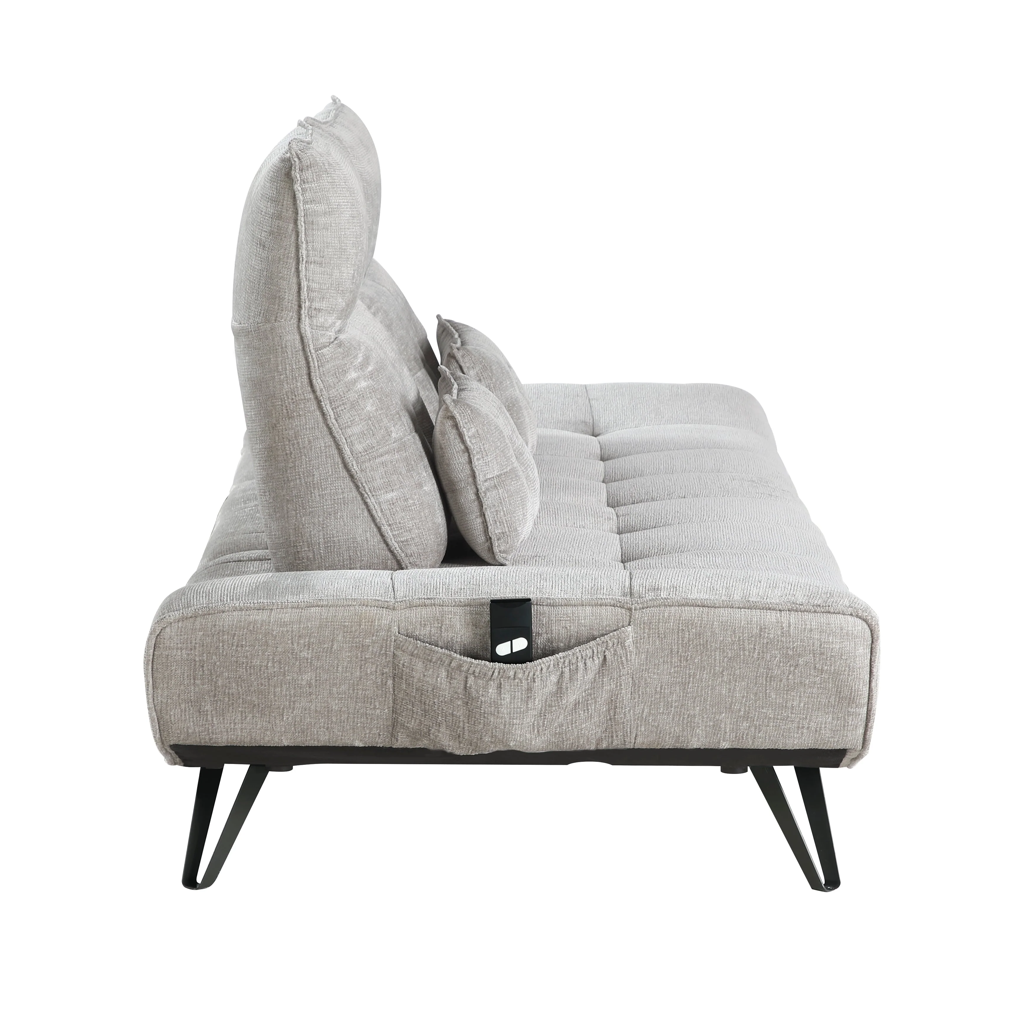Quonsett Light Gray Sofa with Power Adjustable Seat - Image 7