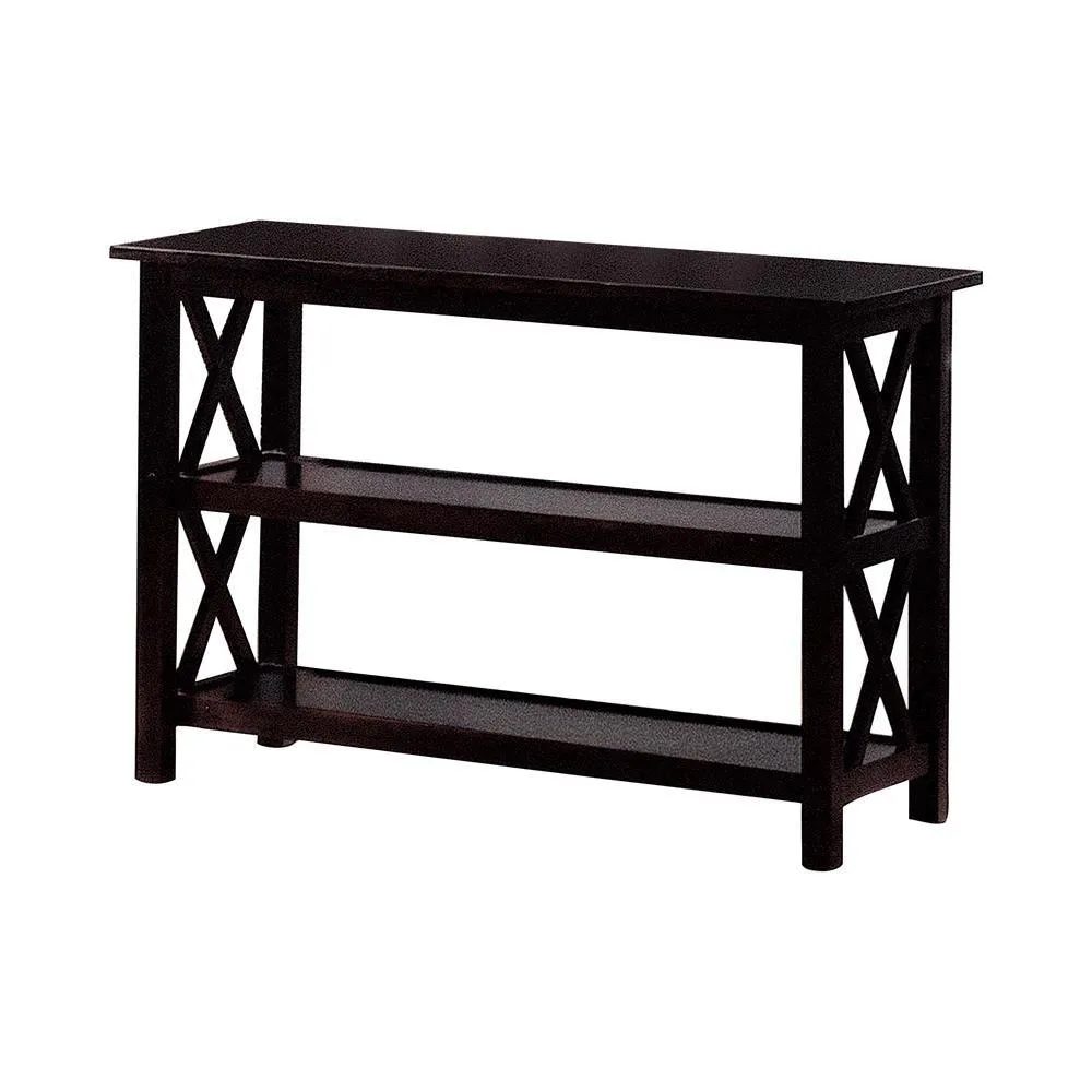 Rachelle Merlot Sofa Table with 2-Shelf Deep - Image 3