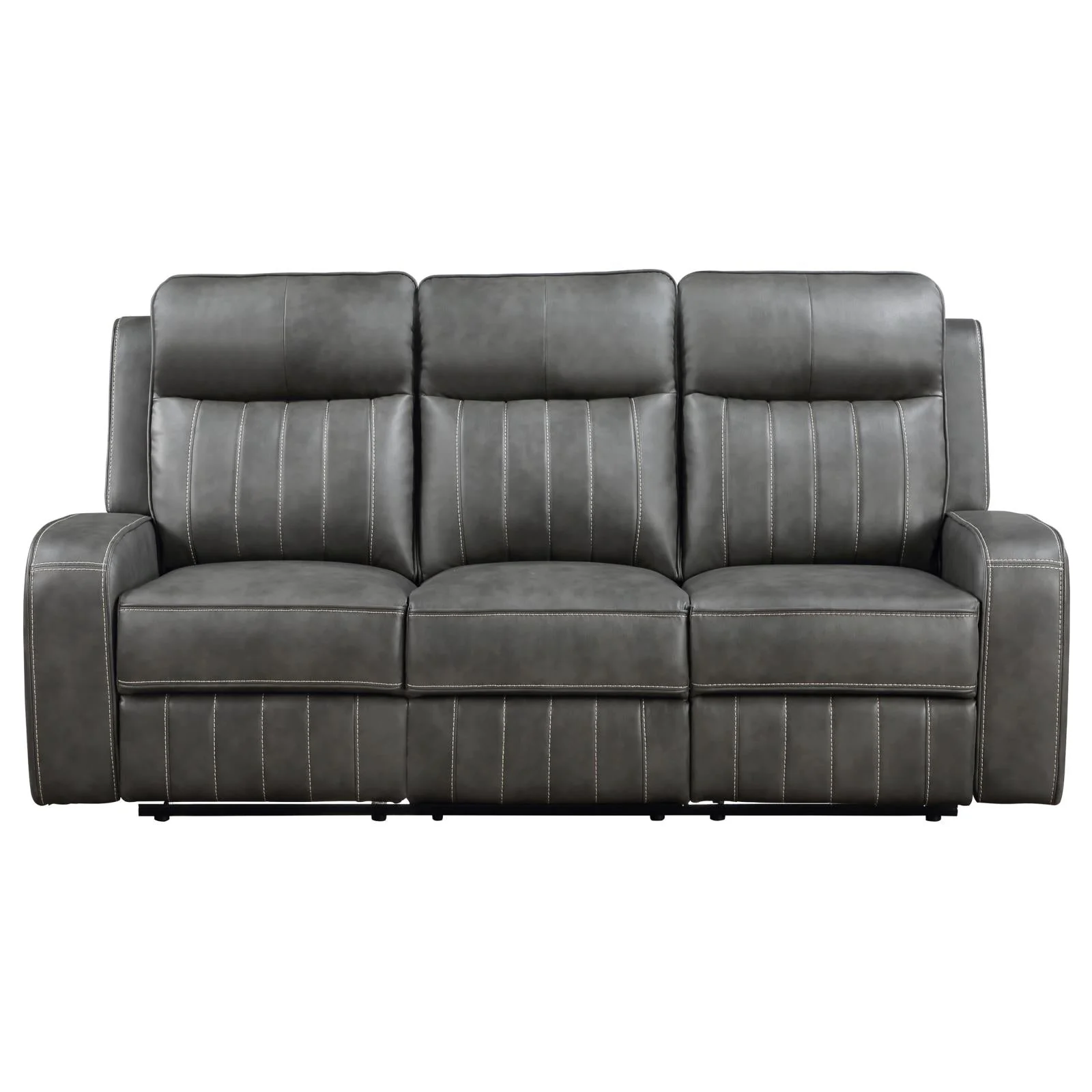 Raelynn Gray Upholstered Motion Reclining Living Room Set - Image 9