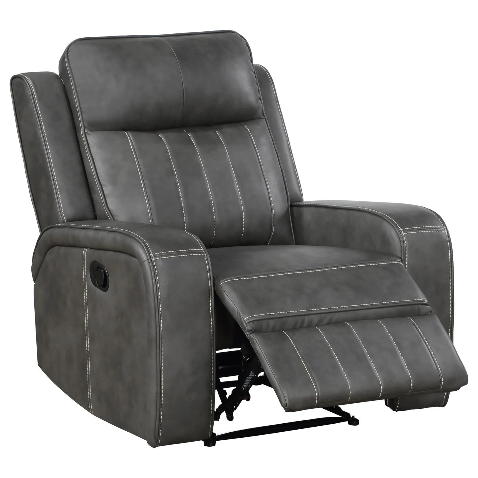 Raelynn Grey Upholstered Recliner Chair - Image 3