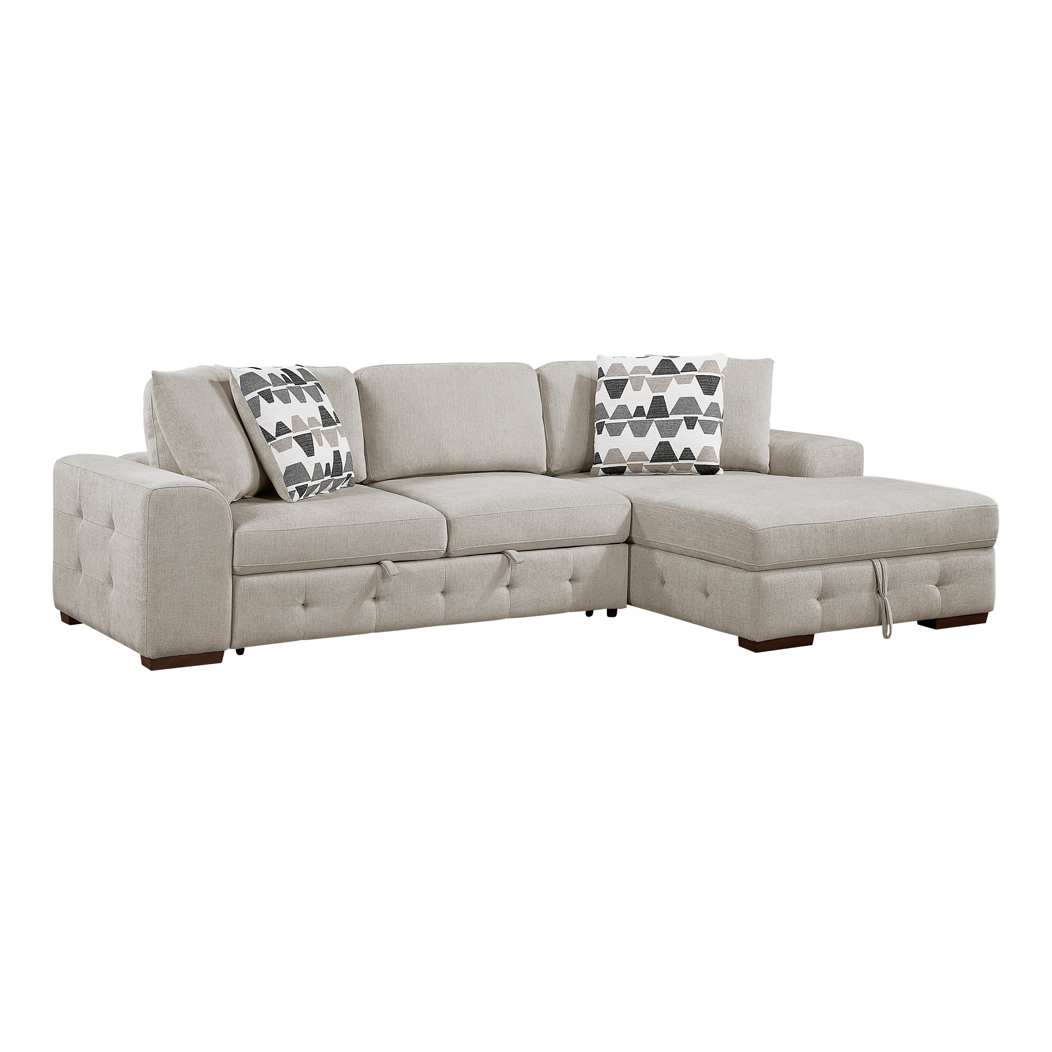 Raife Taupe 2-Piece Sectional with Right Chaise - Image 3