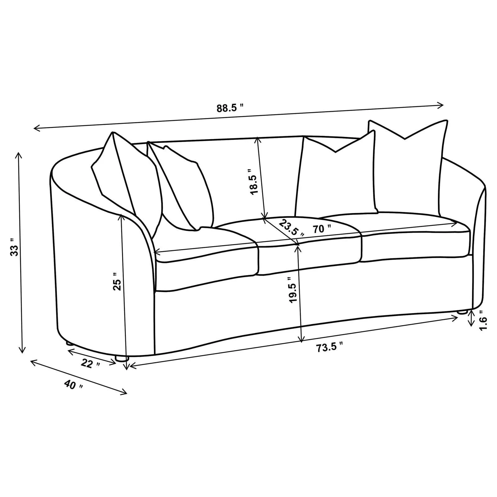 Rainn Latte 3-Piece Upholstered Tight Back Living Room Set - Image 14