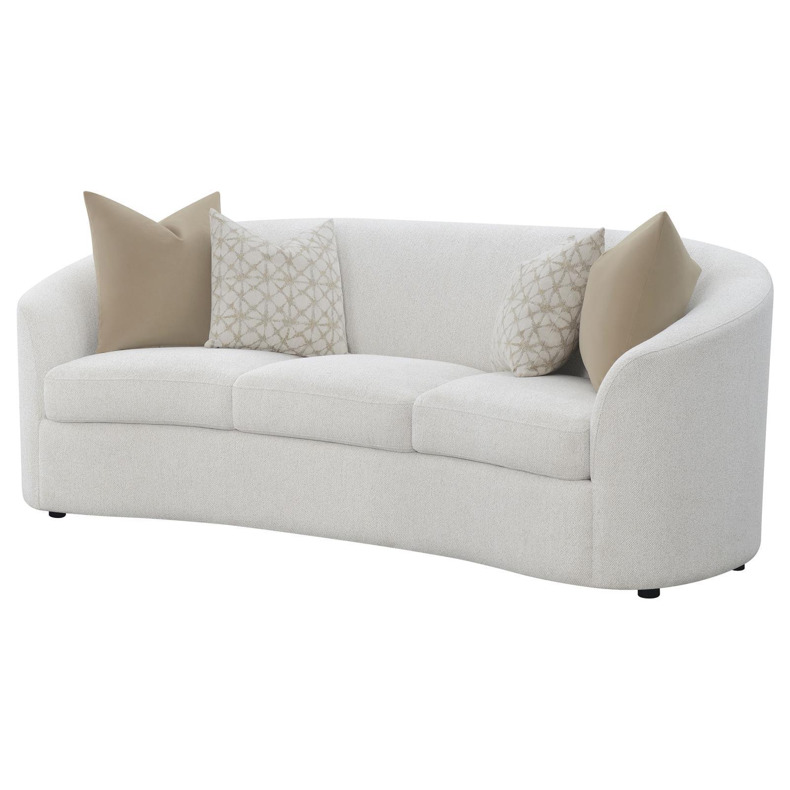 Rainn Latte Upholstered Tight Back Sofa - Image 3