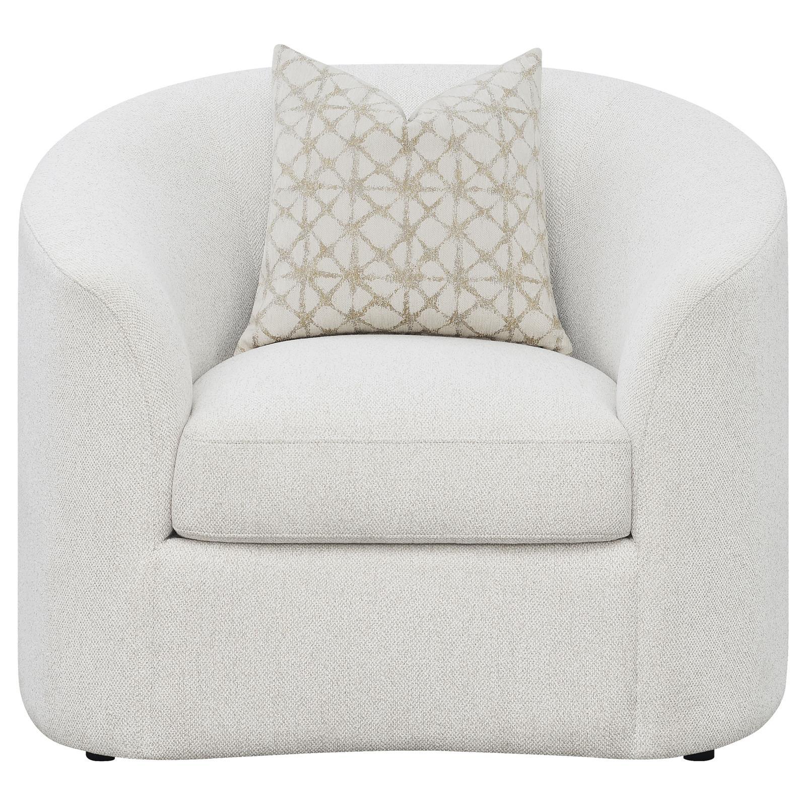 Rainn Upholstered Tight Back Chair Latte - Image 3