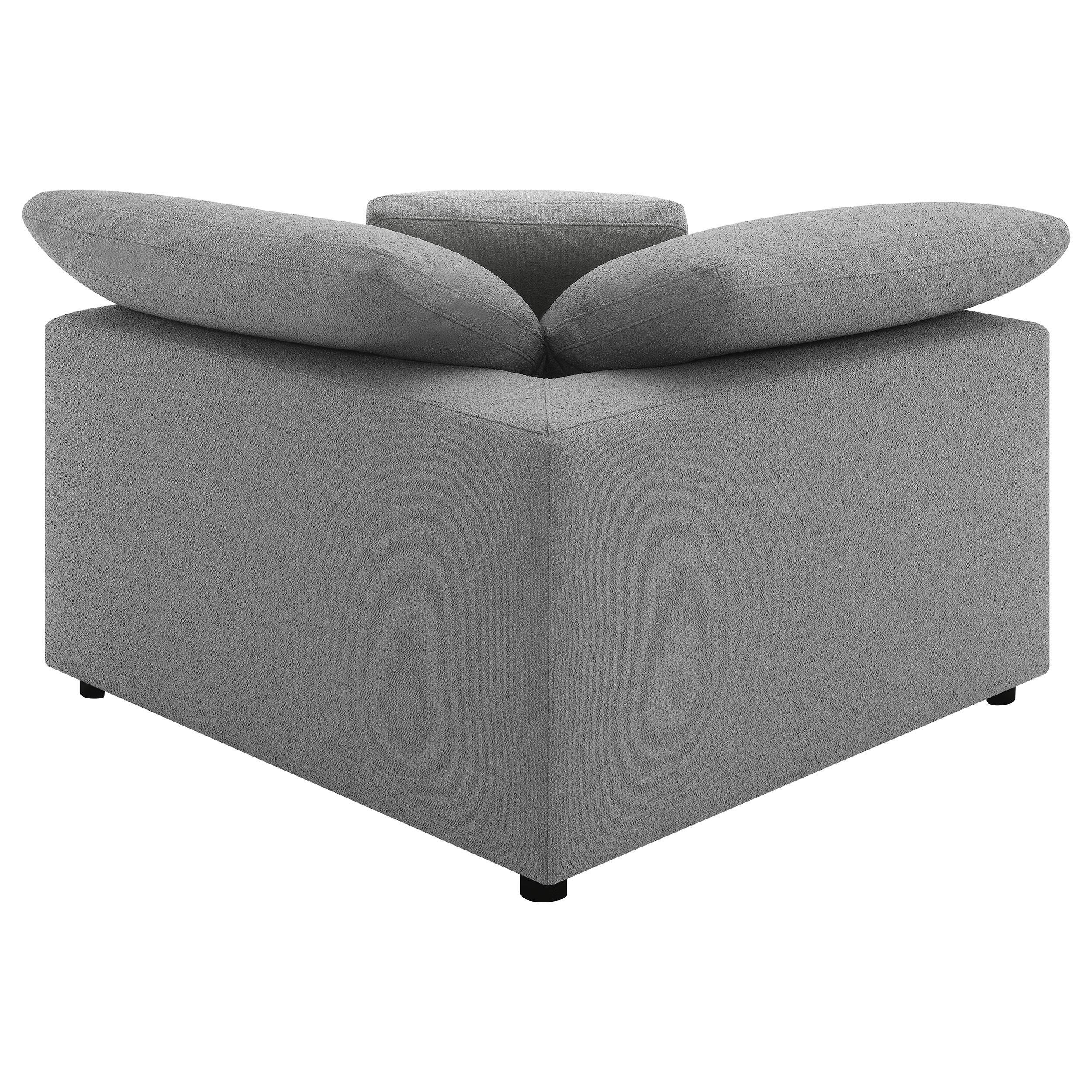 Raleigh Gray Boucle Upholstered Corner Chair - Image 7