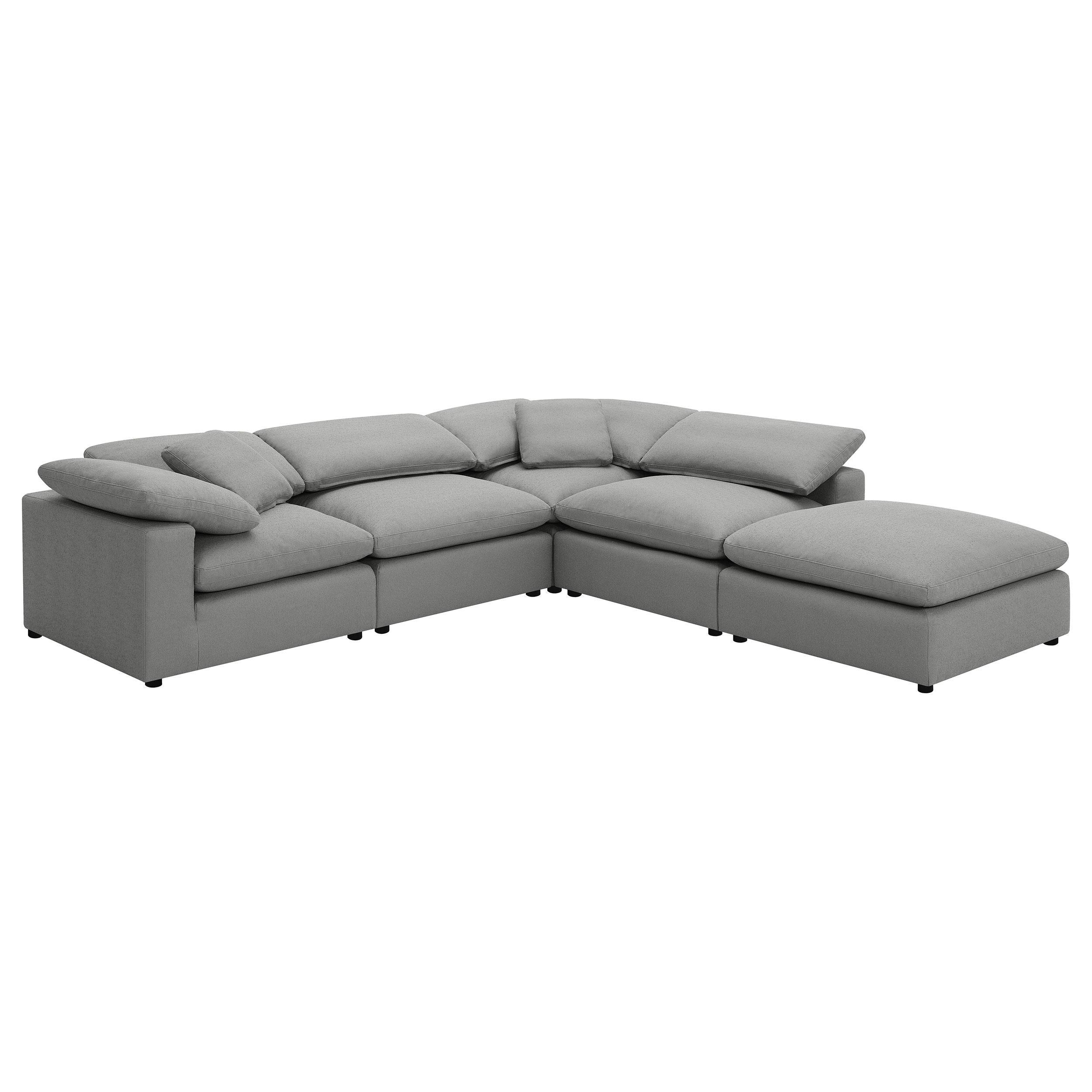 Raleigh Grey Boucle Upholstered Armless Chair - Image 11