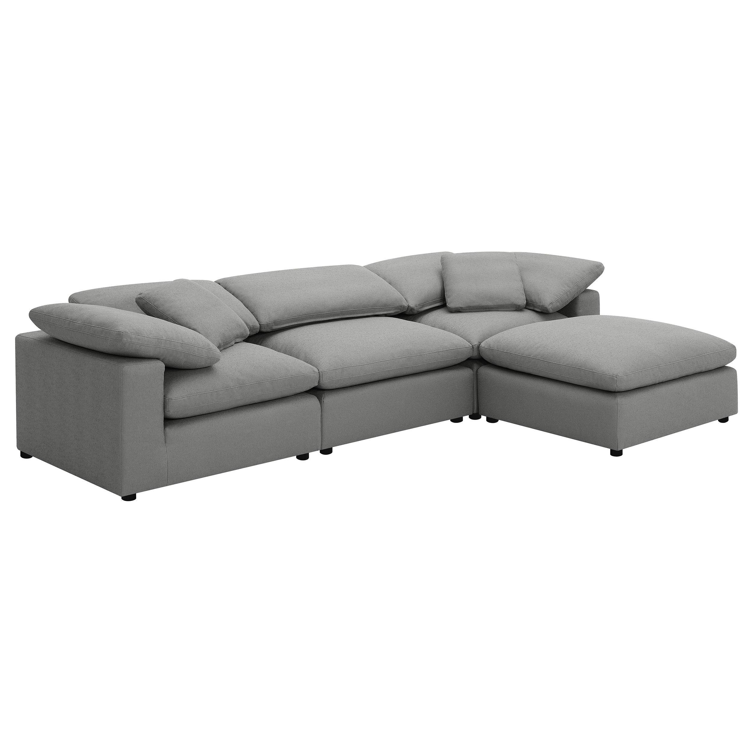 Raleigh Grey Boucle Upholstered Armless Chair - Image 12