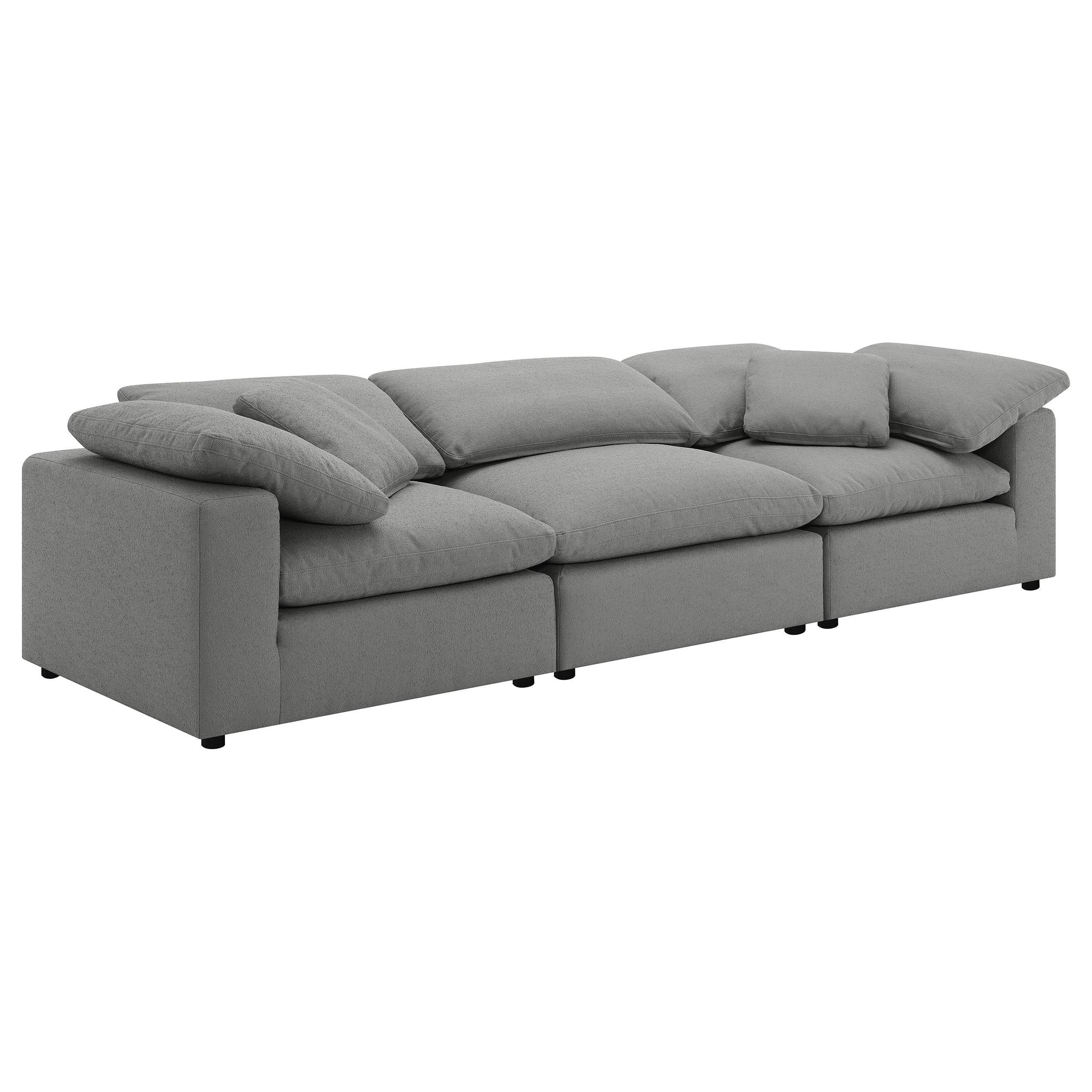 Raleigh Grey Boucle Upholstered Armless Chair - Image 17