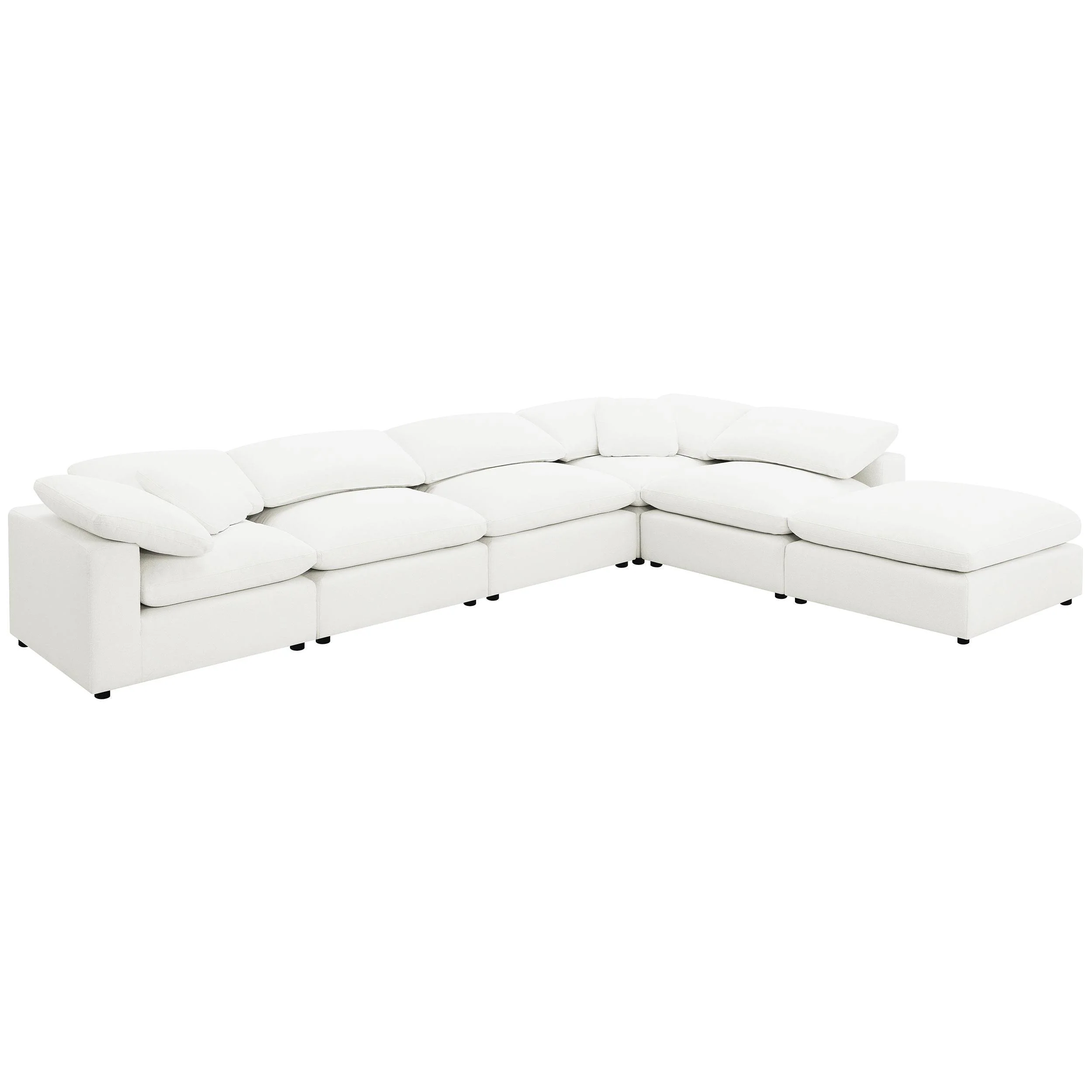 Raleigh Ivory Boucle Upholstered Armless Chair - Image 15