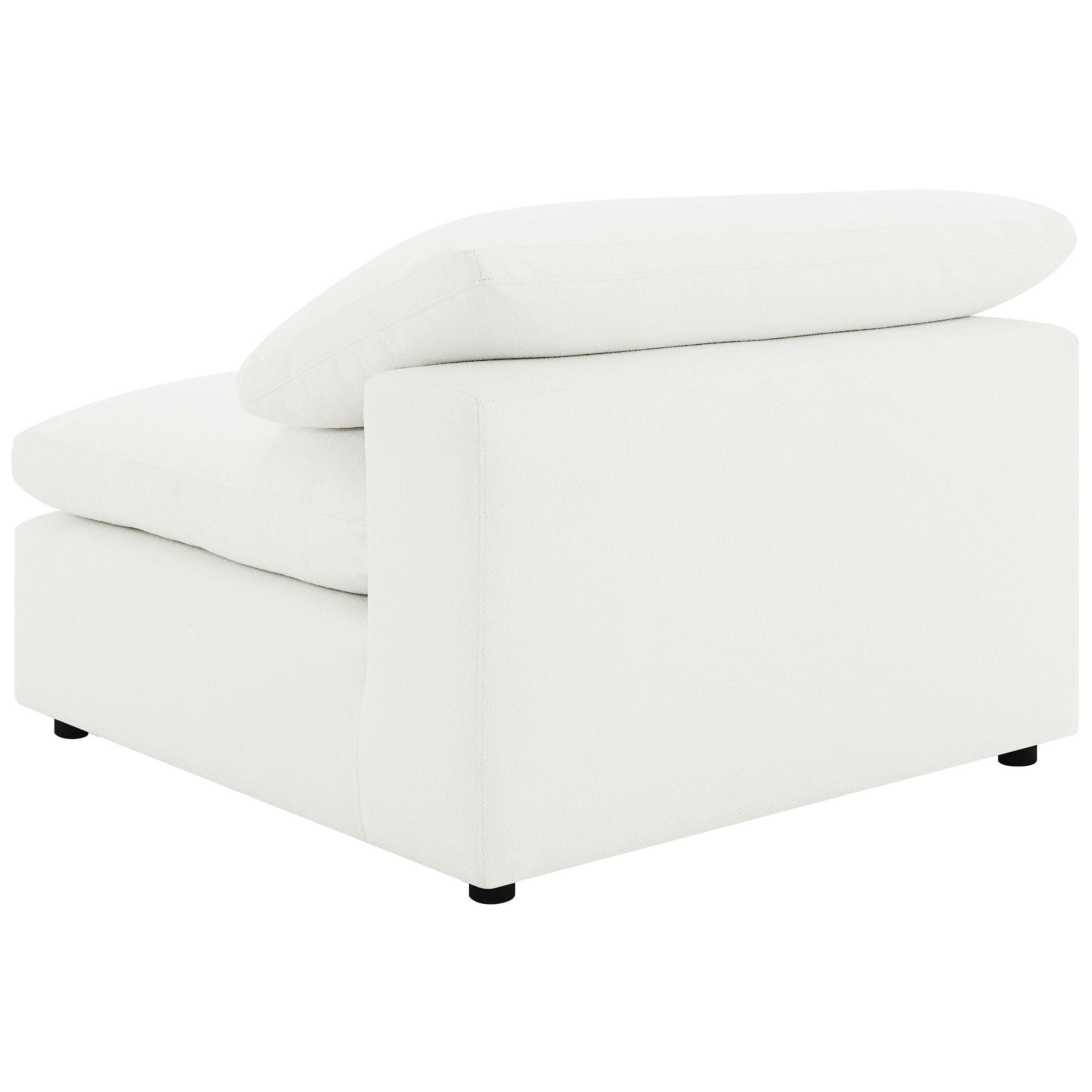 Raleigh Ivory Boucle Upholstered Armless Chair - Image 5