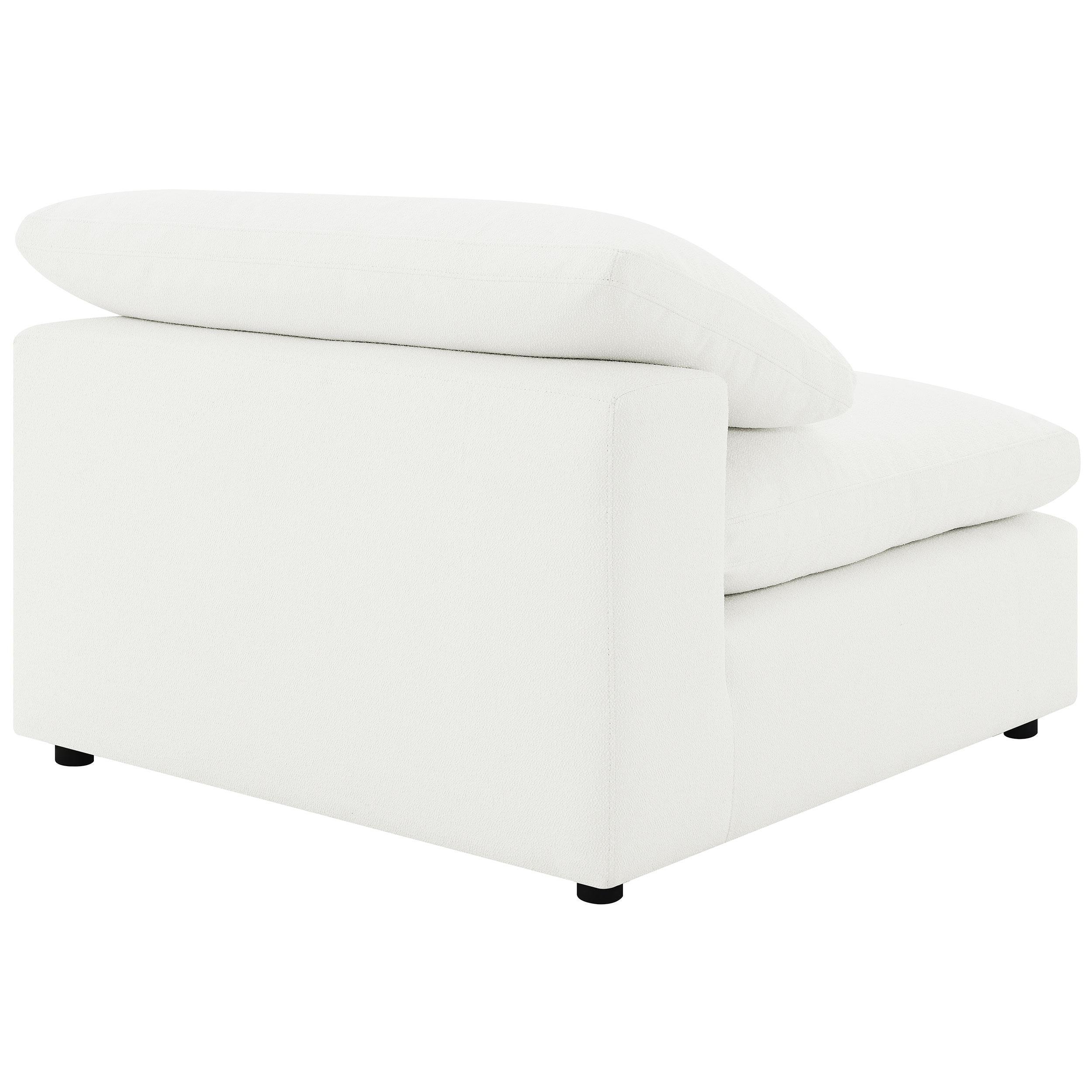 Raleigh Ivory Boucle Upholstered Armless Chair - Image 6