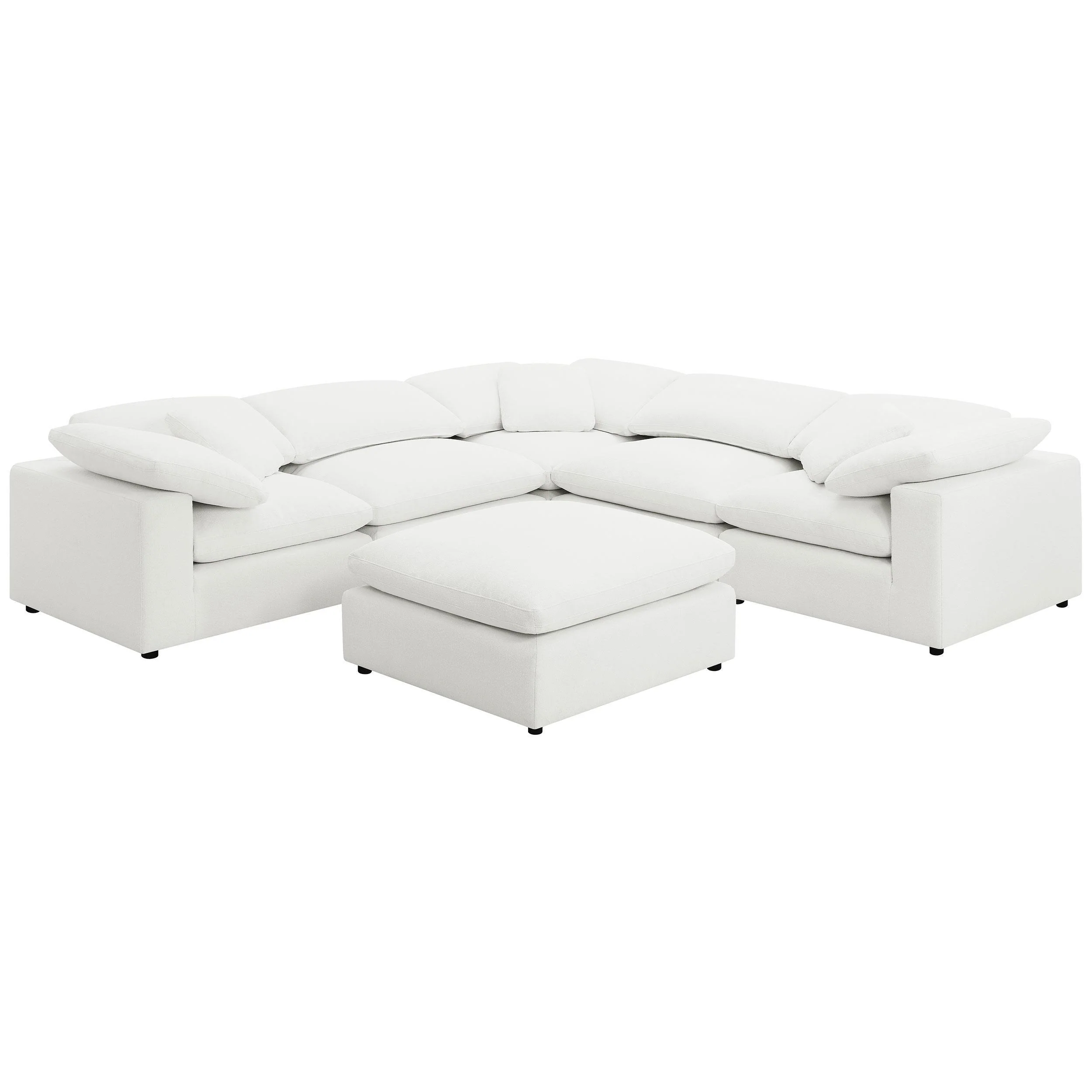 Raleigh Ivory Boucle Upholstered Armless Chair - Image 8