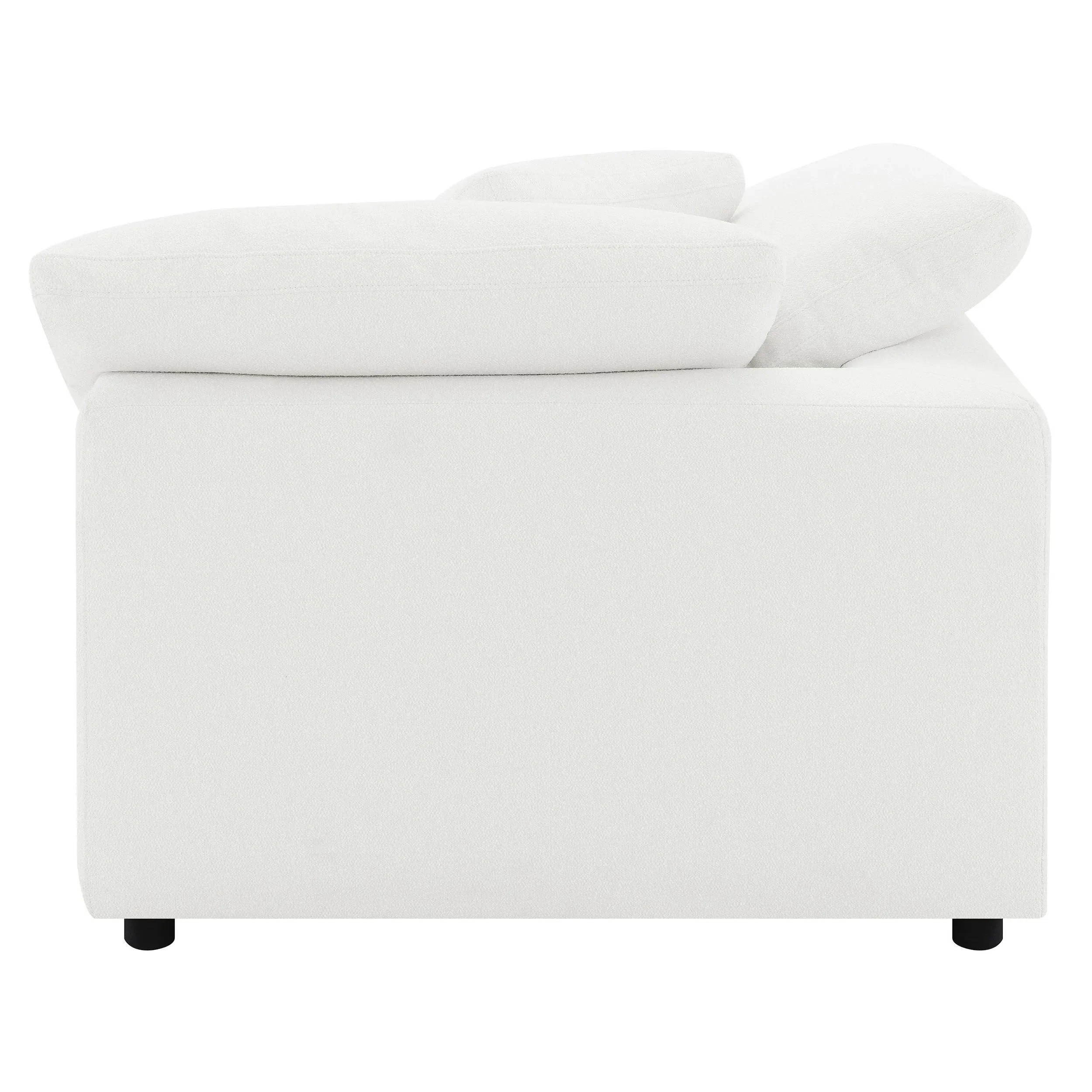 Raleigh Ivory Boucle Upholstered Corner Chair - Image 5