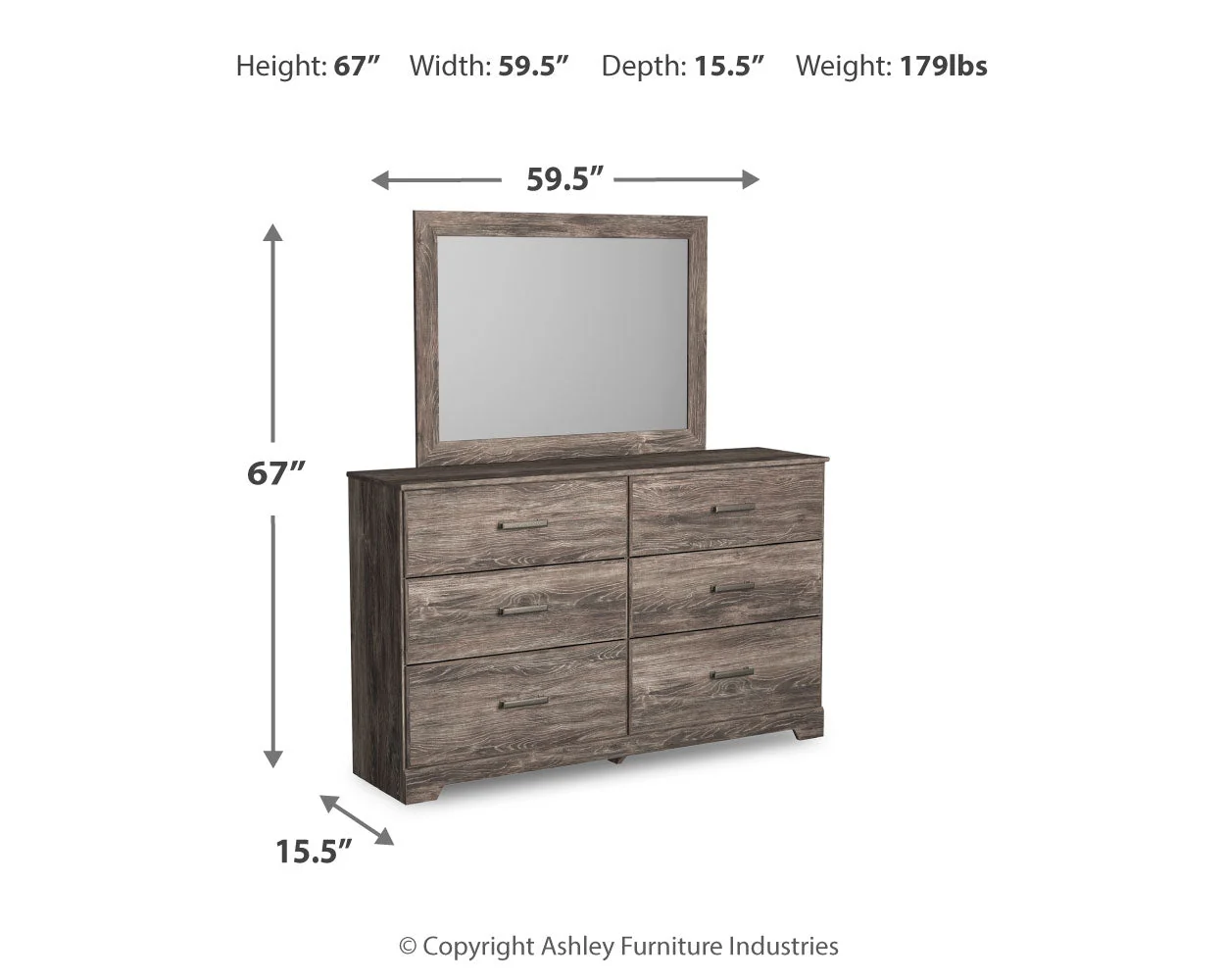 Ralinksi Gray Panel Bedroom Set - Image 24