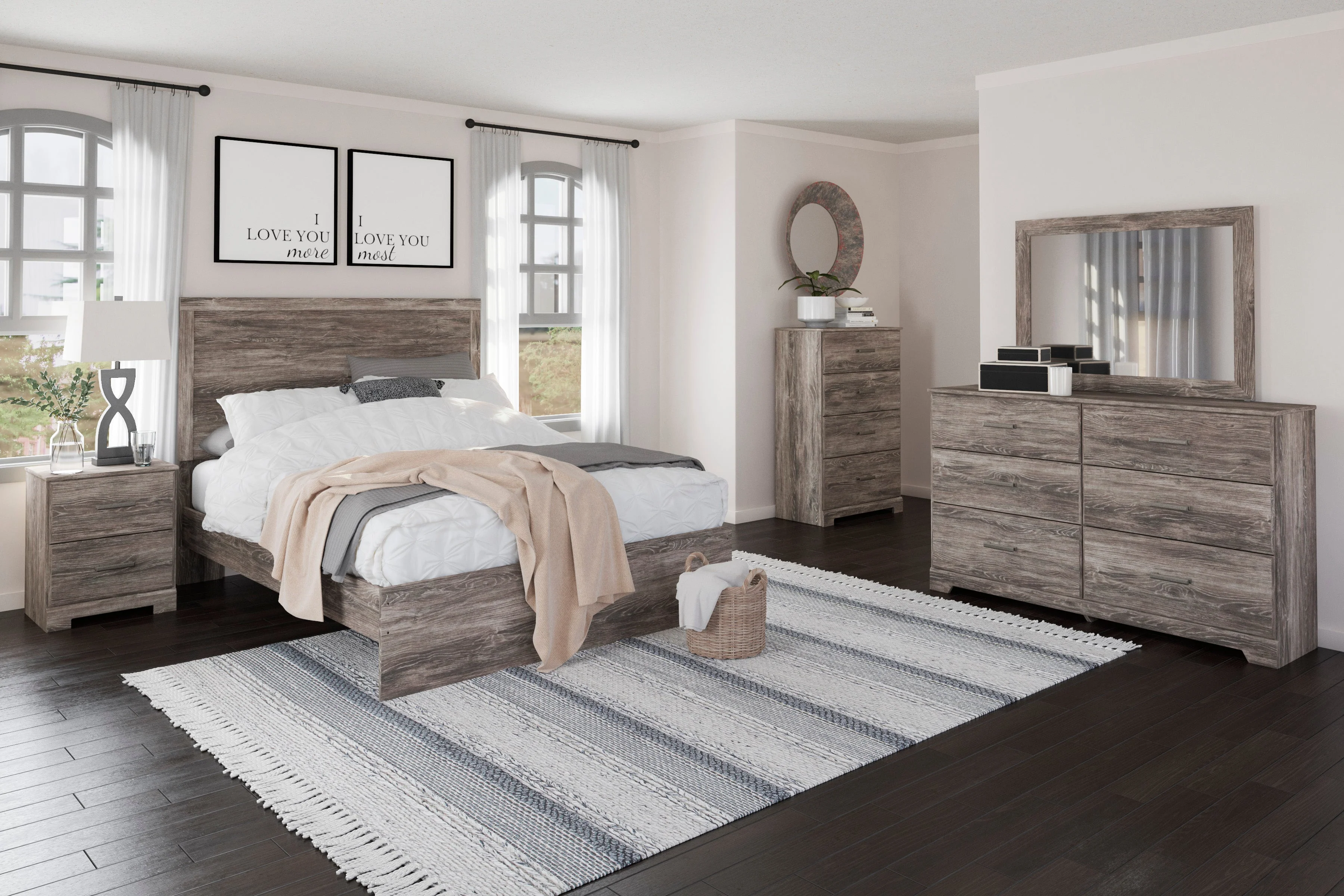 Ralinksi Gray Panel Bedroom Set - Image 4