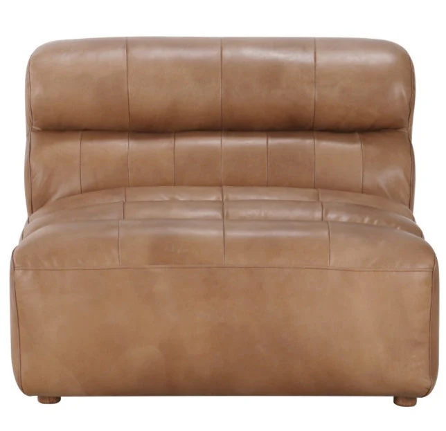 Ramsay Leather Slipper Chair Tan - Image 2