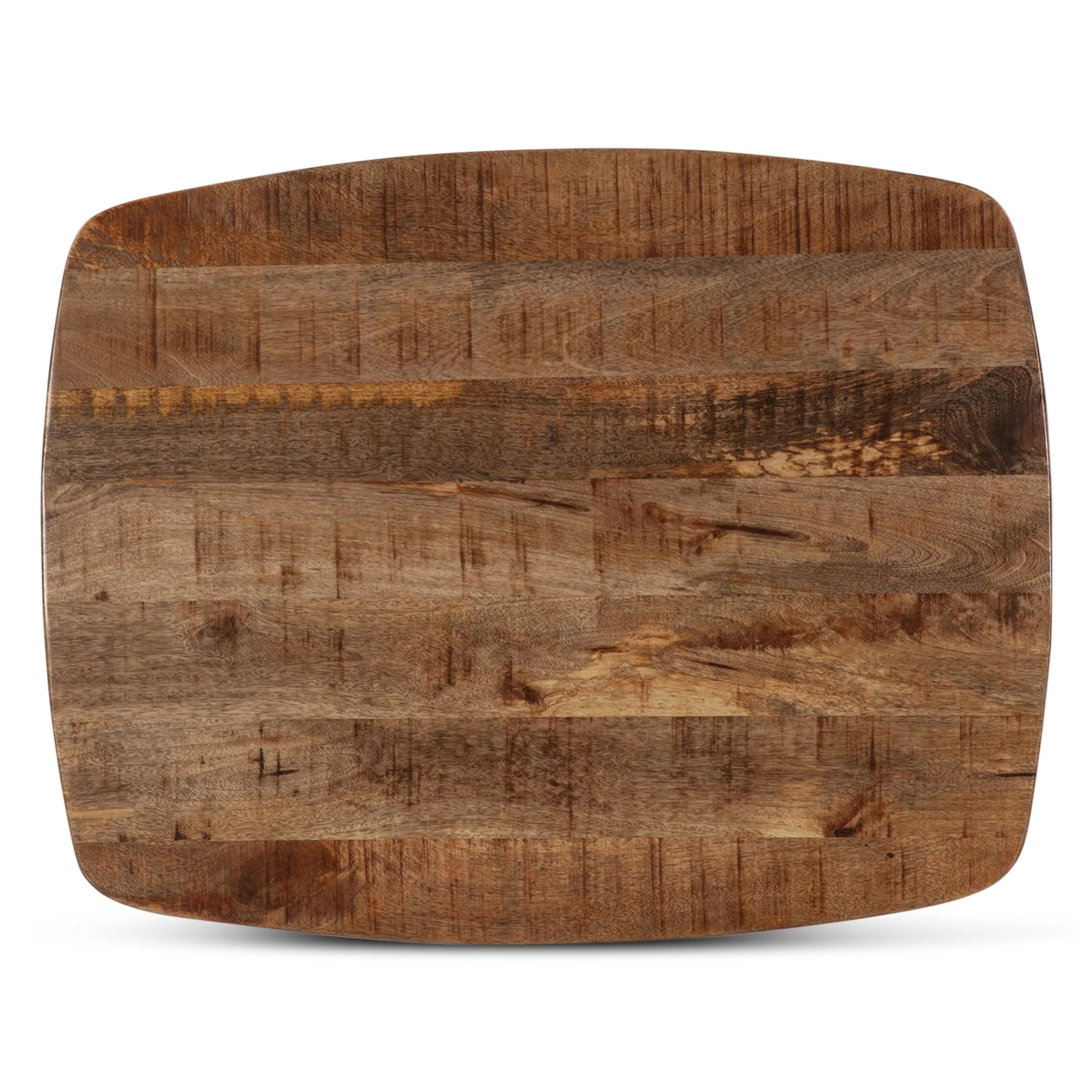Rapallo 28" Side Table in Natural Mango Wood and Iron - Image 4