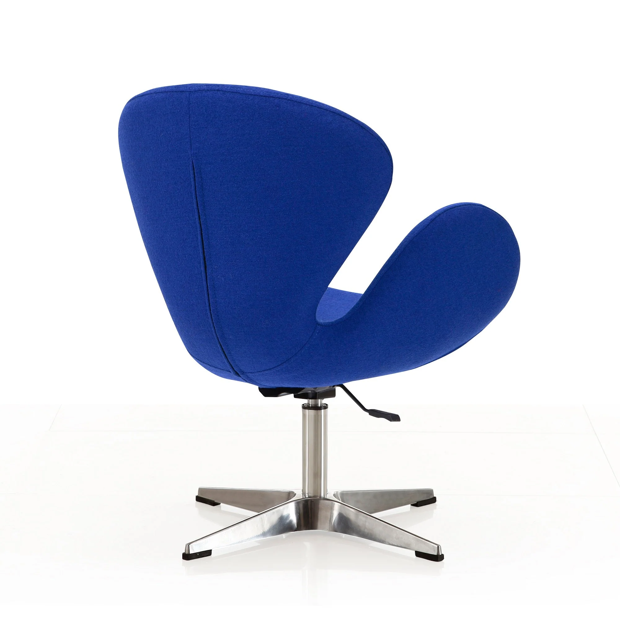 Raspberry Adjustable Swivel Chair in Blue and Polished Chrome (set of 2) - Image 5