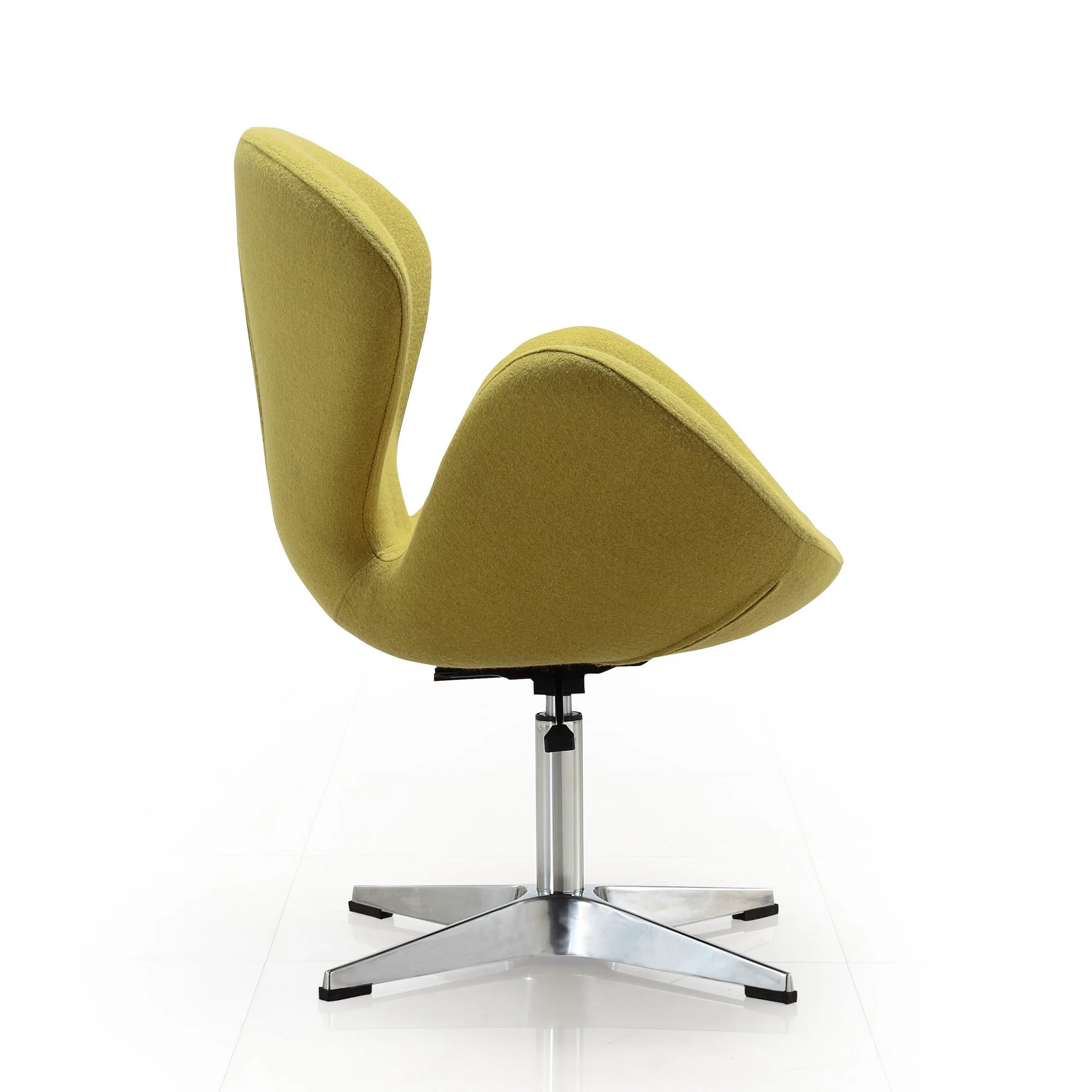 Raspberry Adjustable Swivel Chair in Green and Polished Chrome - Image 5