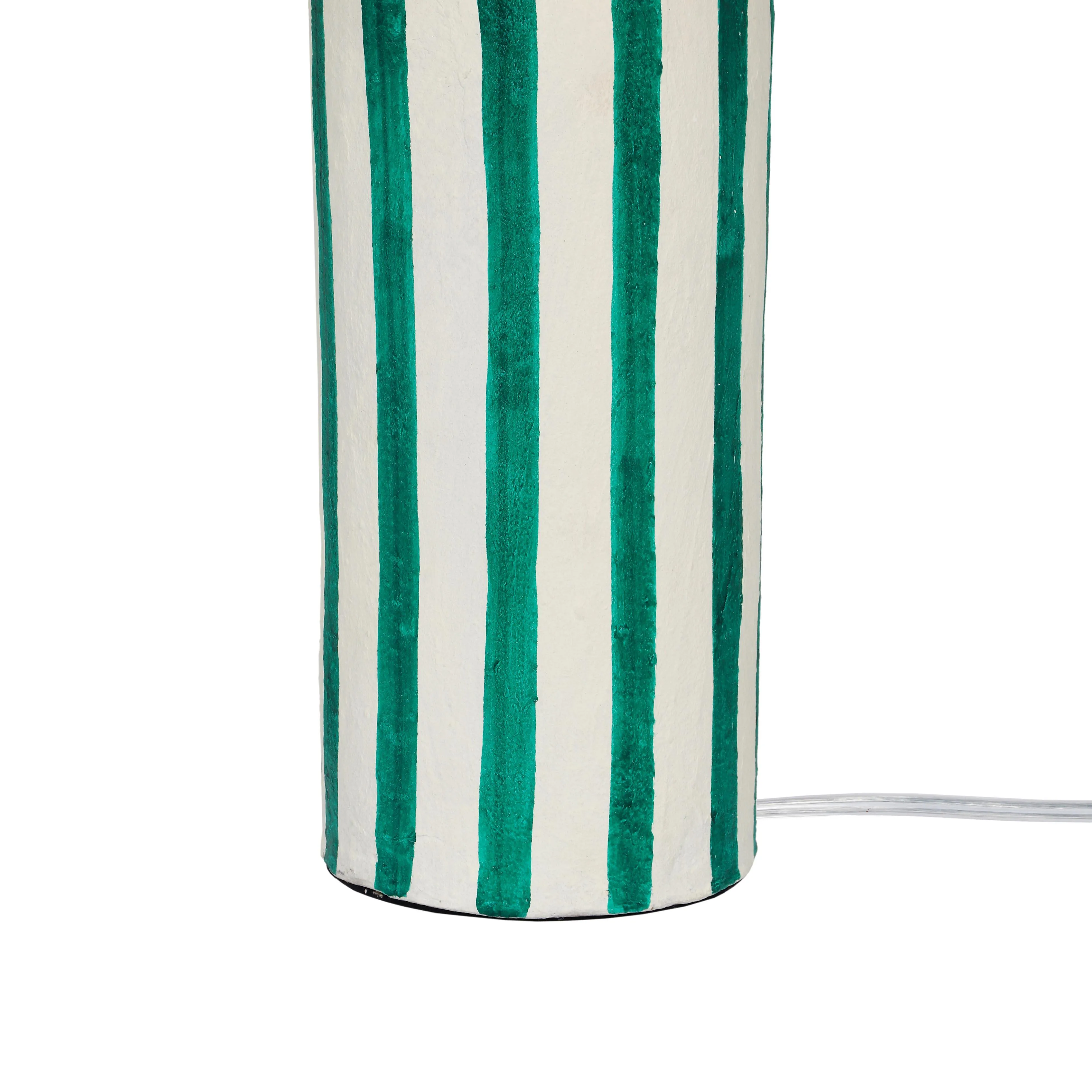 Ravello Green Striped Papier Mache Table Lamp - Image 5