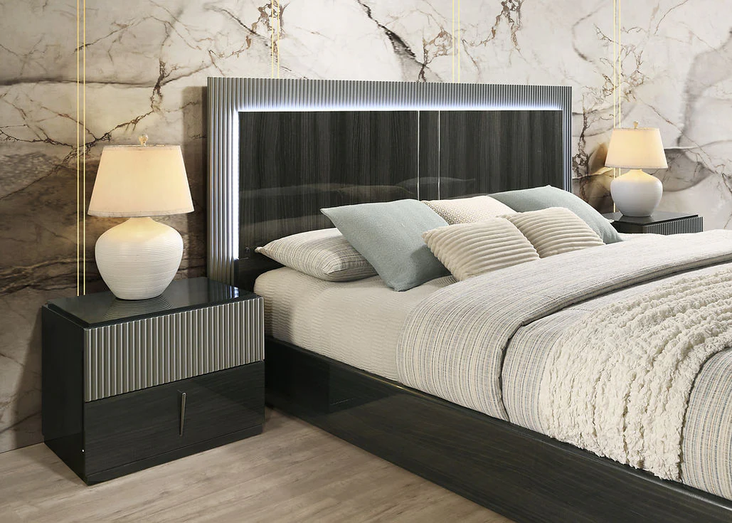 Raven Black Platform Bedroom Set - Image 2