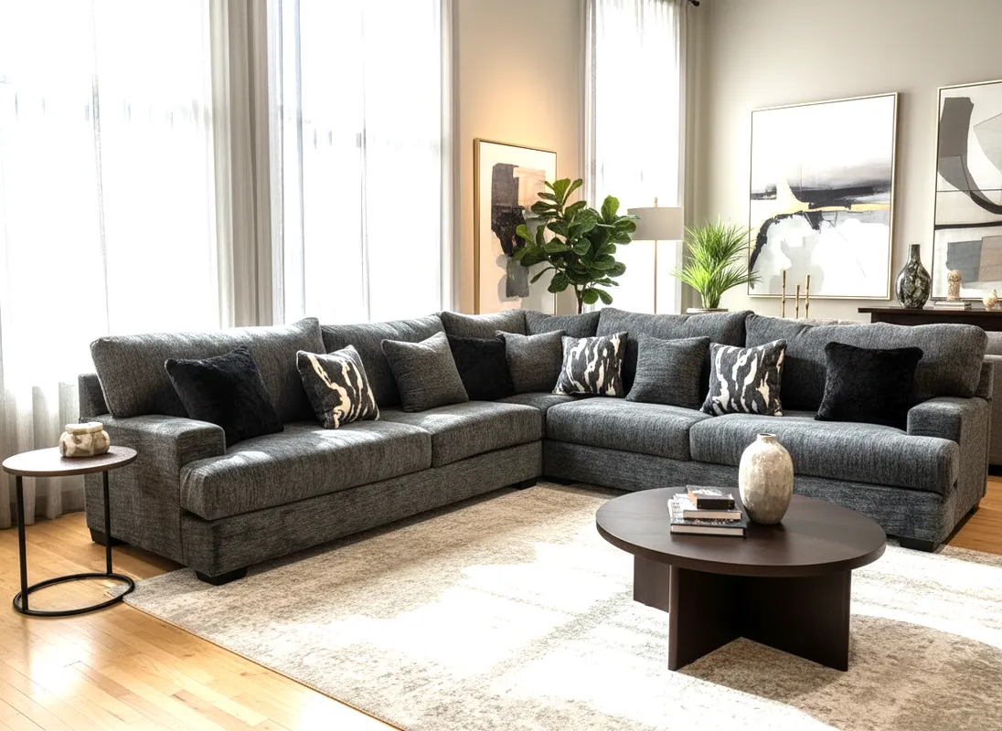 Rawcliffe Charcoal Oversized Sectional
