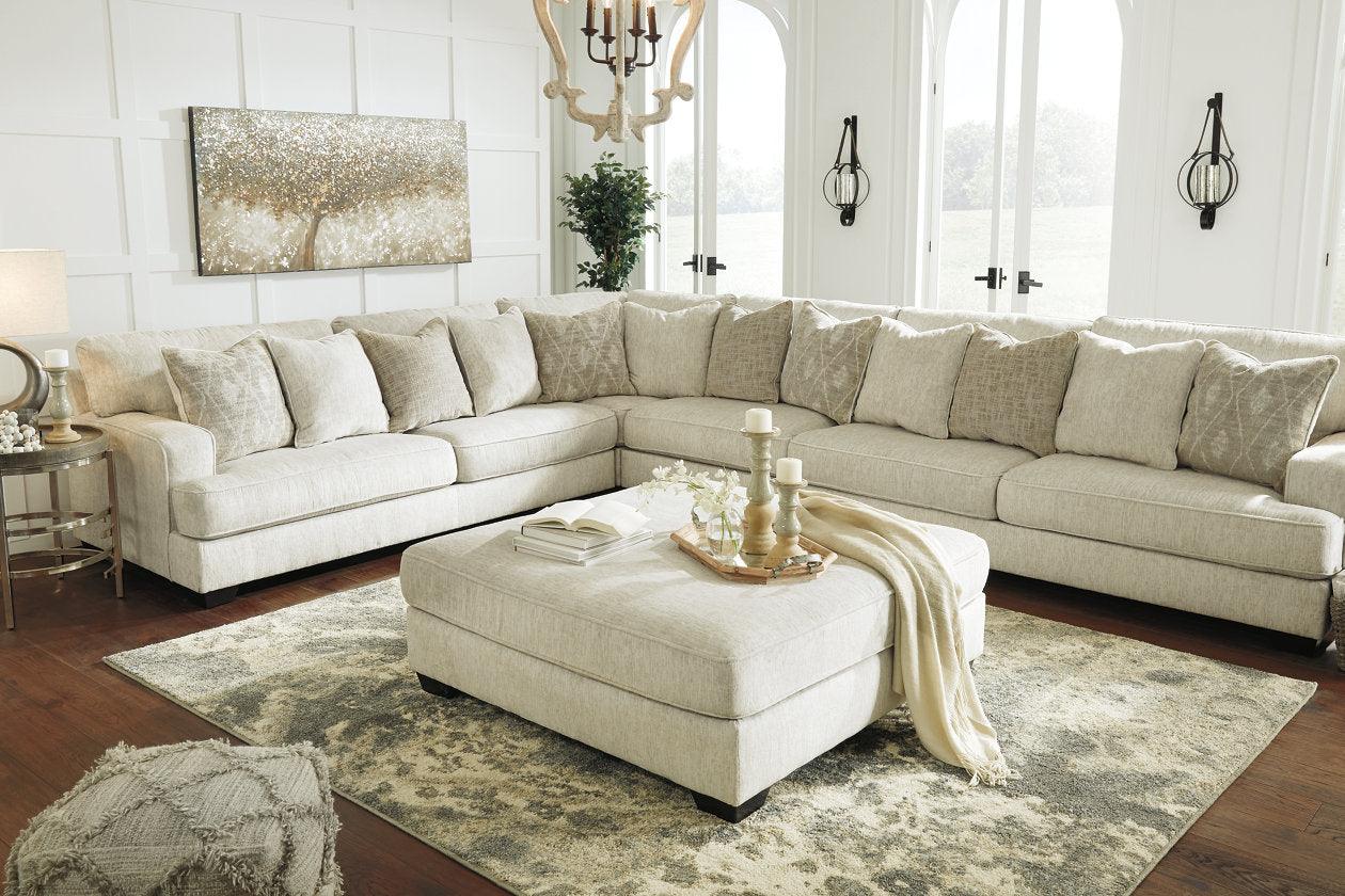 Rawcliffe Parchment Oversized Accent Ottoman - Image 3