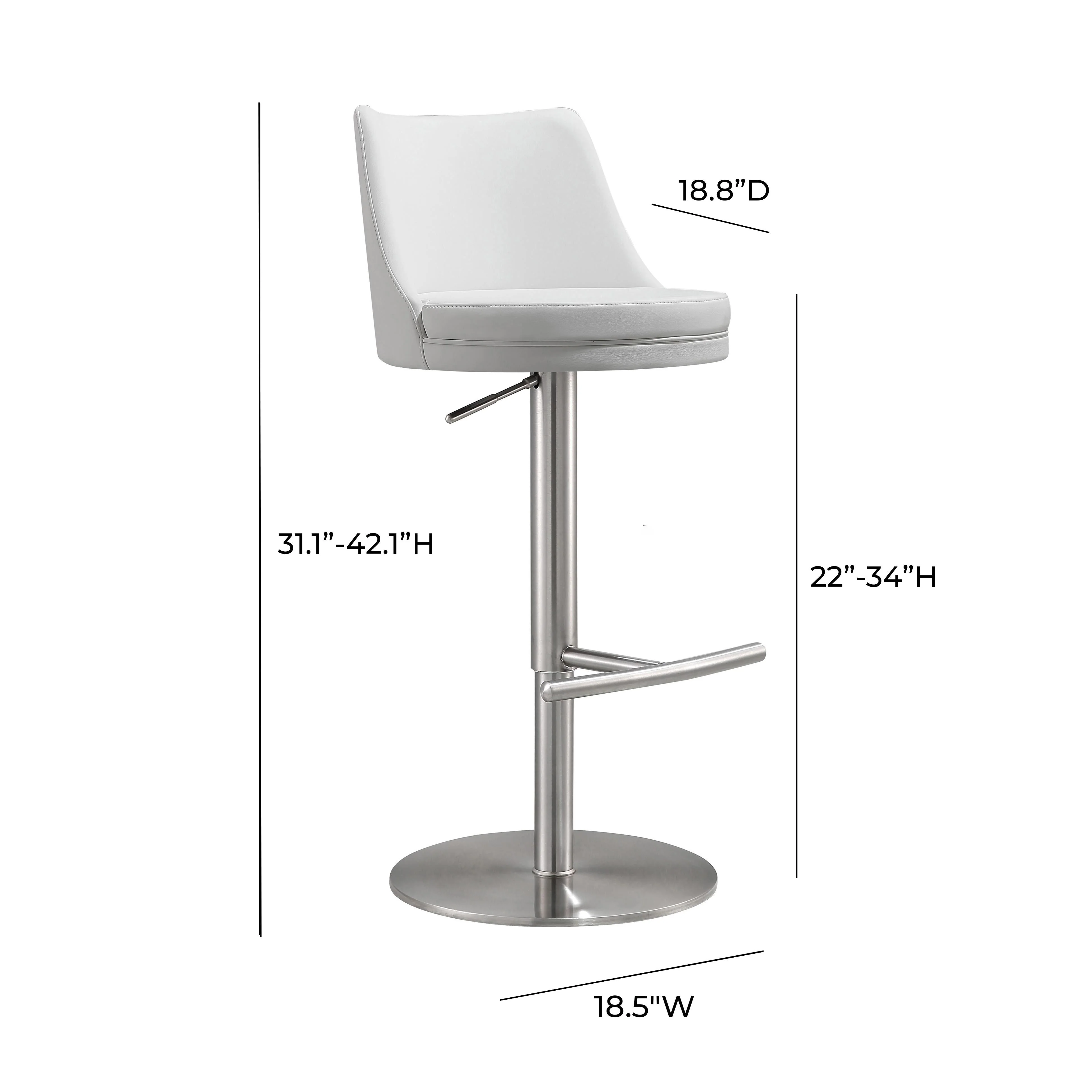 Reagan Performance Vegan Leather Adjustable Stool - Image 25