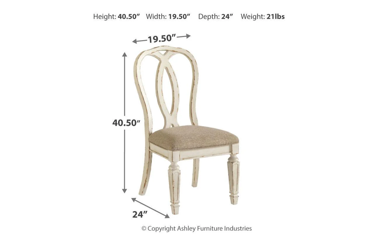 Realyn Chipped White Dining Chair, Set of 2 - Image 4