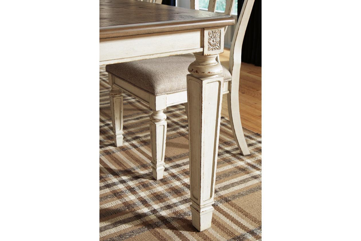 Realyn Chipped White Rectangular Dining Extension Table - Image 5