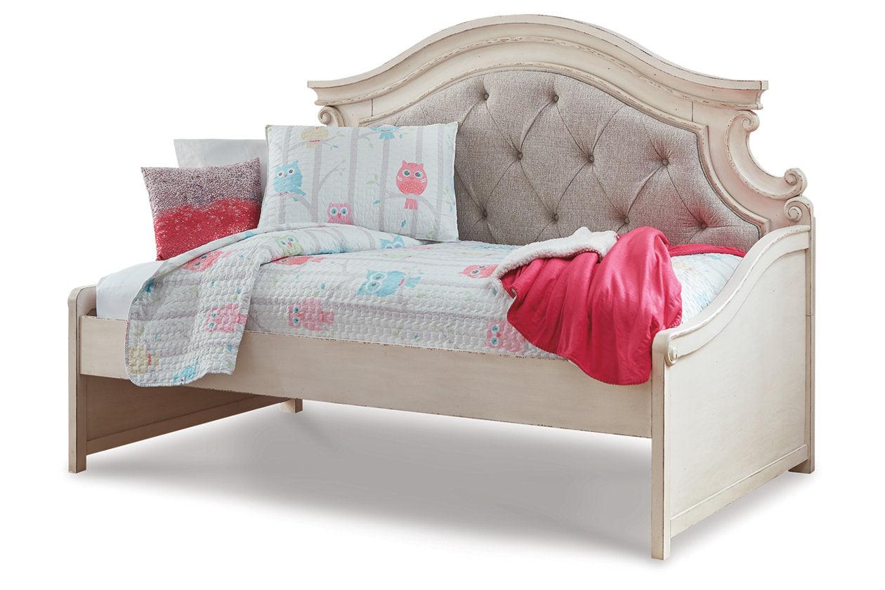 Realyn Chipped White Twin Daybed with 1 Large Storage Drawer - Image 3