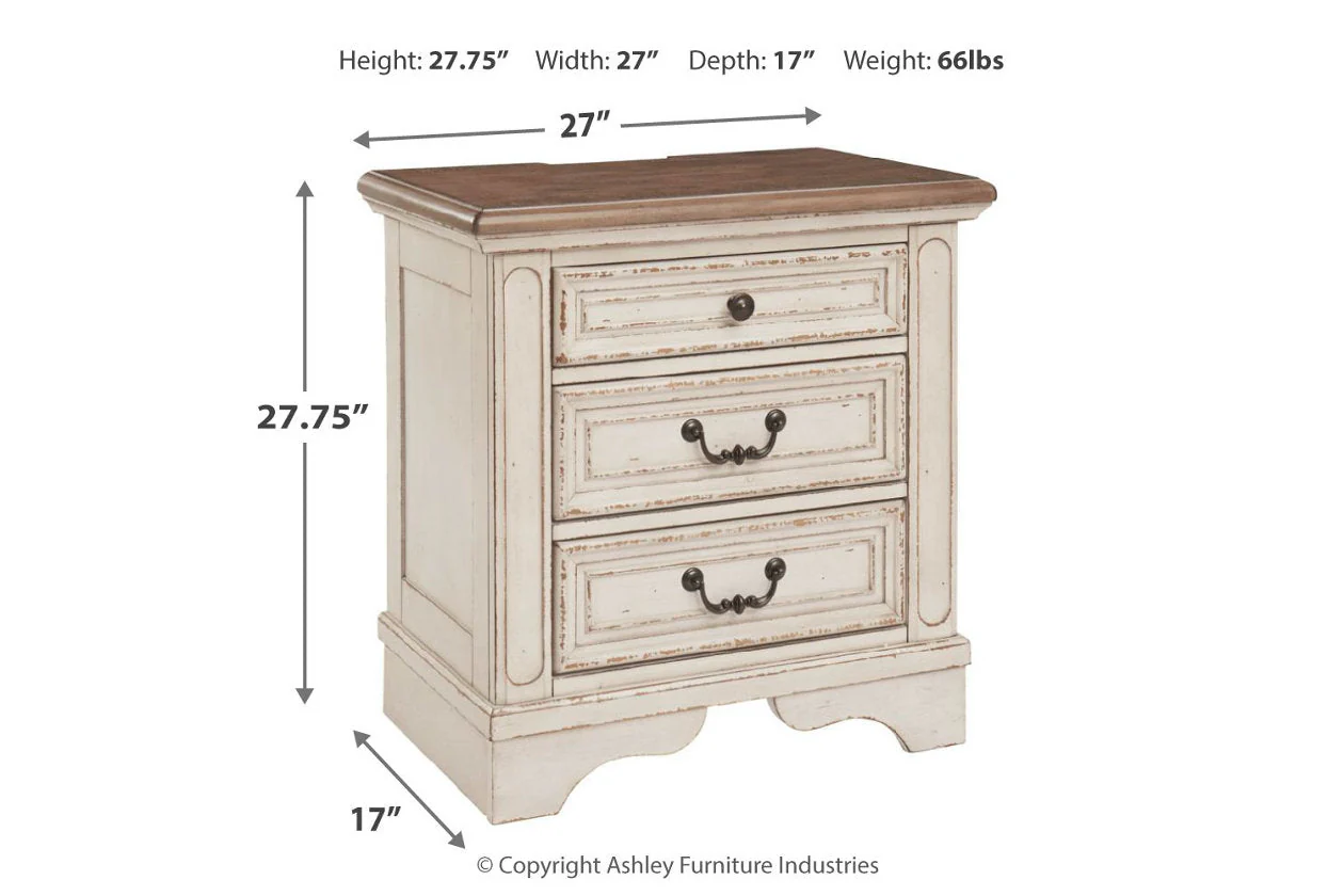Realyn Chipped White Upholstered Sleigh Bedroom Set - Image 20