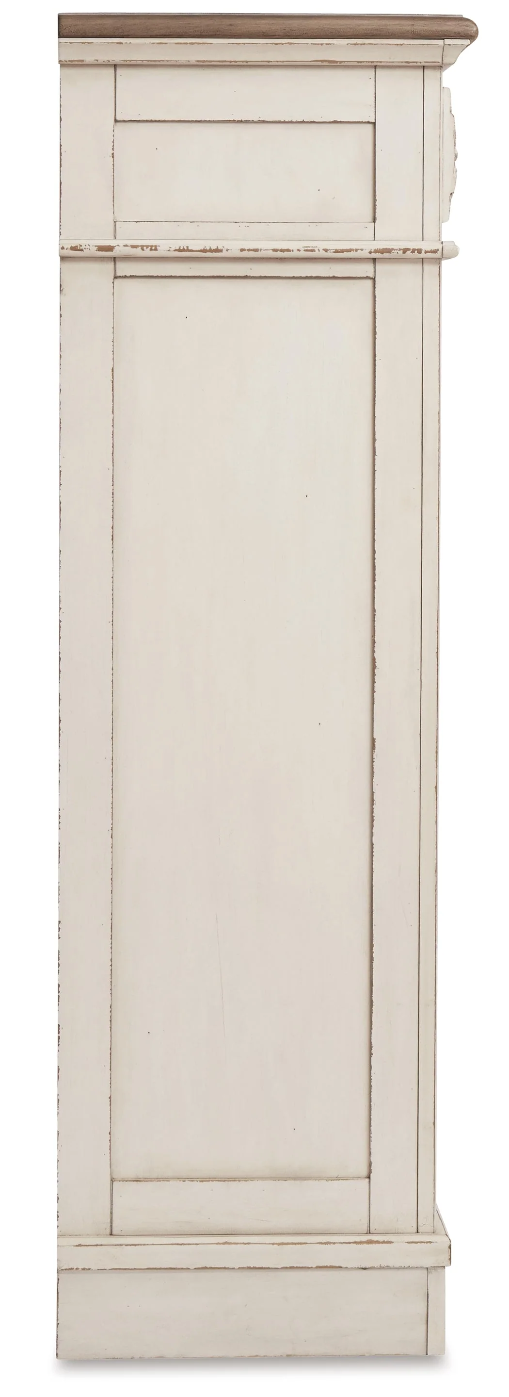 Realyn Chipped White Upholstered Storage Platform Bedroom Set with Footboard Bench - Image 40