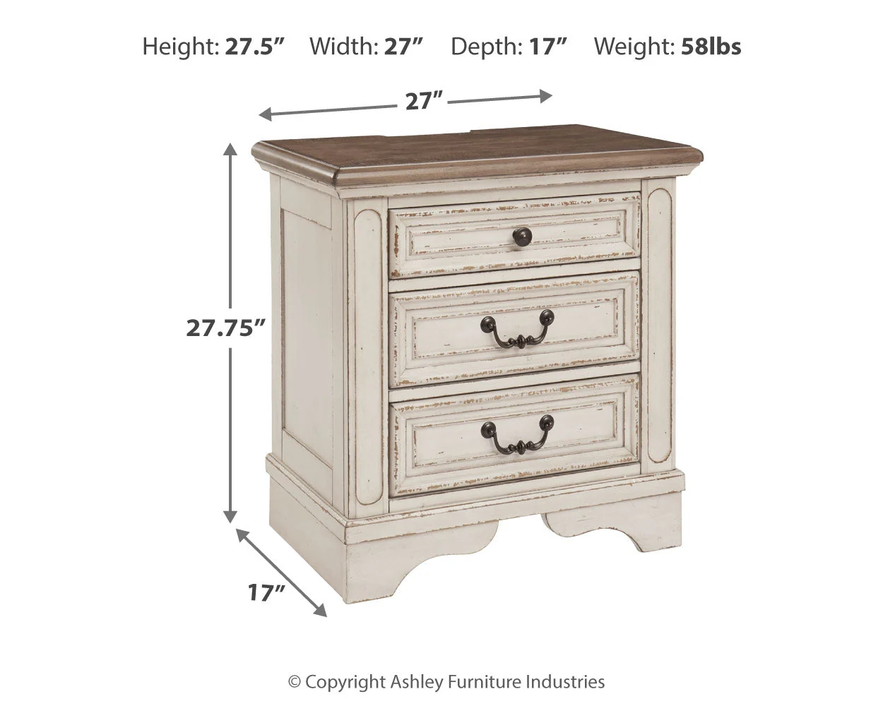 Realyn Chipped White Upholstered Storage Platform Bedroom Set with Footboard Bench - Image 42