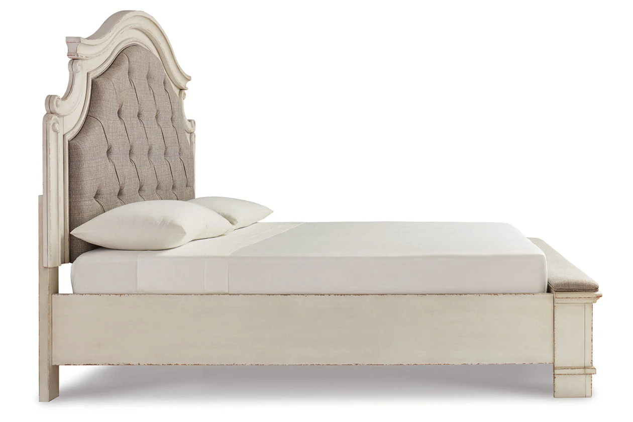 Realyn Two-tone King Upholstered Storage Platform Bed - Image 4