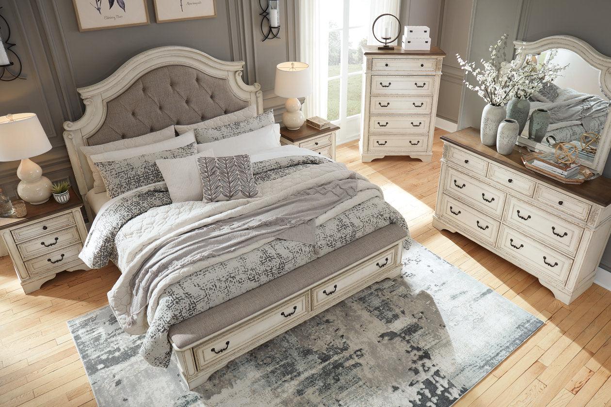 Realyn Two-tone Queen Upholstered Storage Platform Bed - Image 5
