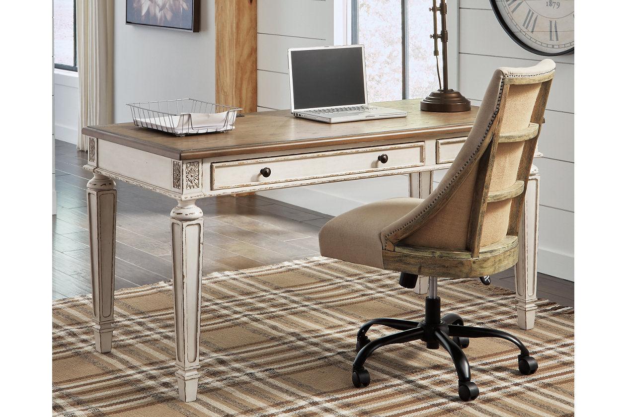 Realyn White/Brown 60" Home Office Desk - Image 5
