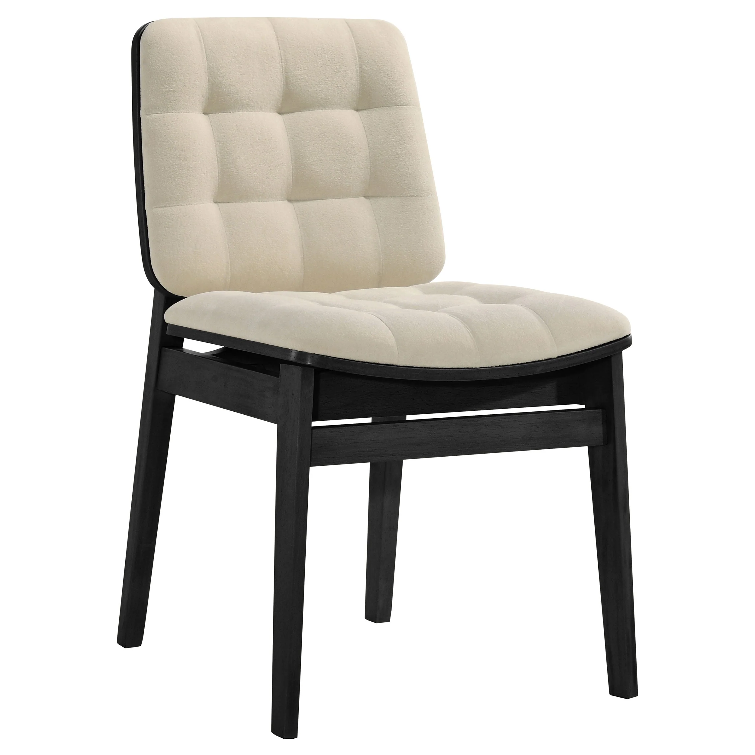 Redbridge Cream/Black Velvet Upholstered Side Chair (Set of 2) - Image 2