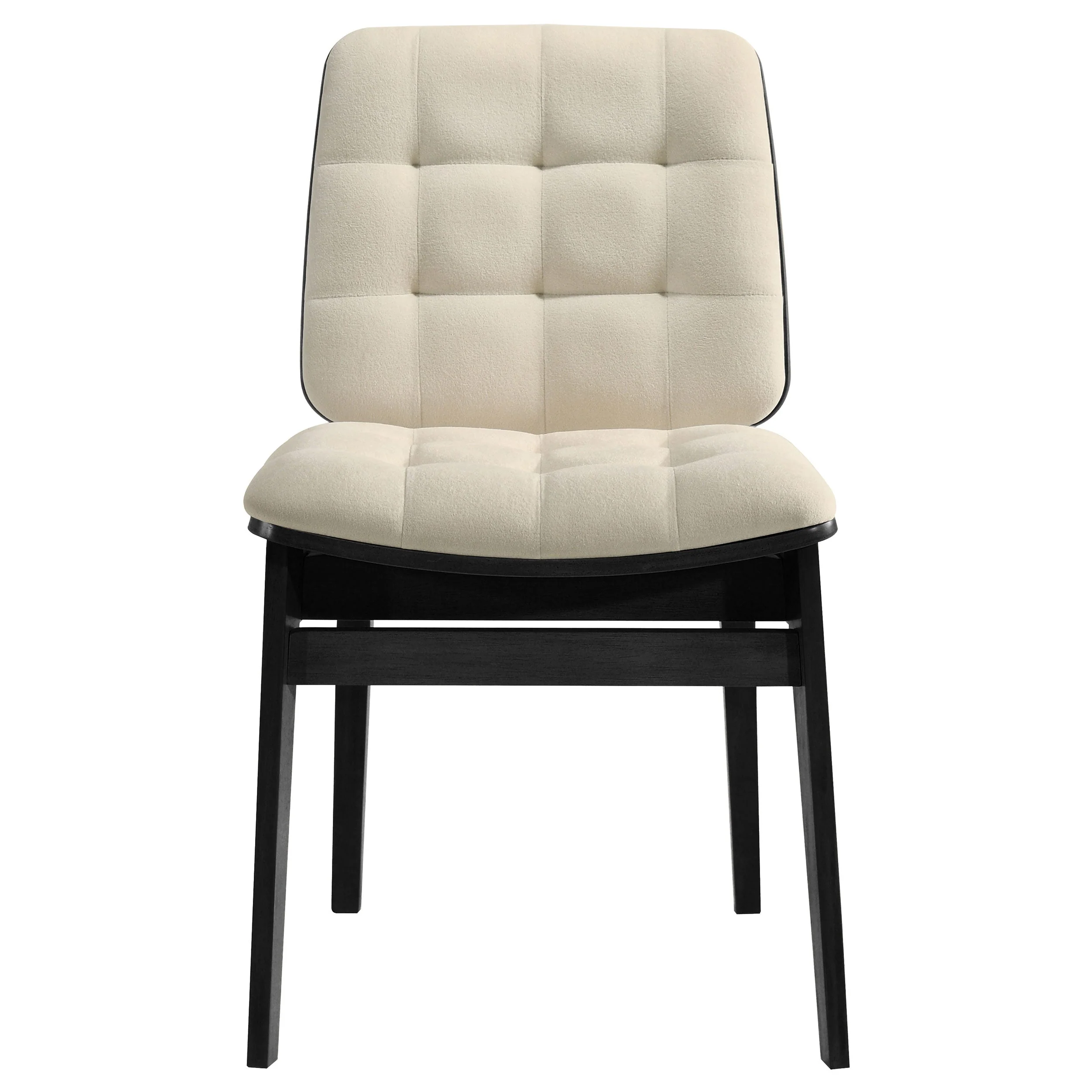 Redbridge Cream/Black Velvet Upholstered Side Chair (Set of 2) - Image 3