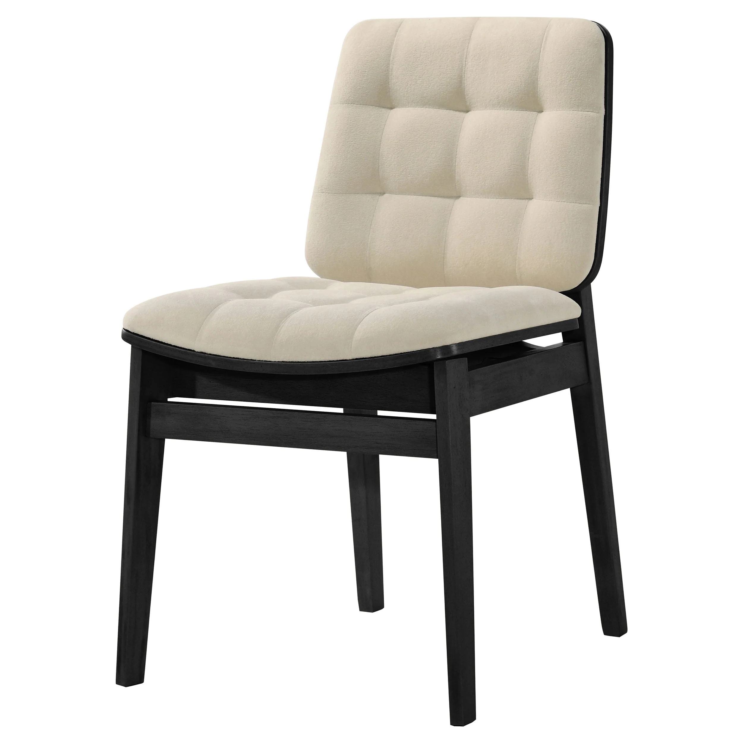 Redbridge Cream/Black Velvet Upholstered Side Chair (Set of 2) - Image 4