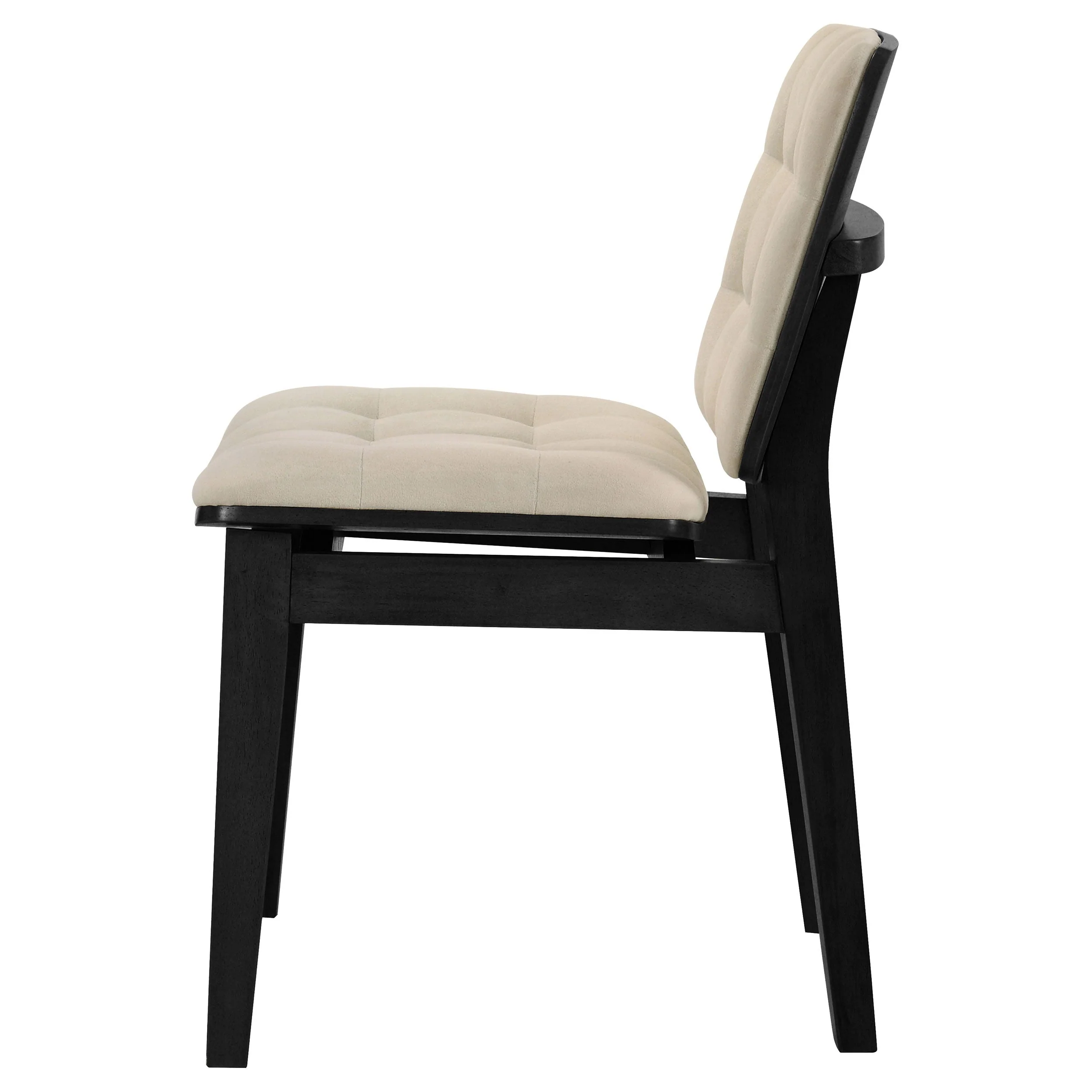 Redbridge Cream/Black Velvet Upholstered Side Chair (Set of 2) - Image 5