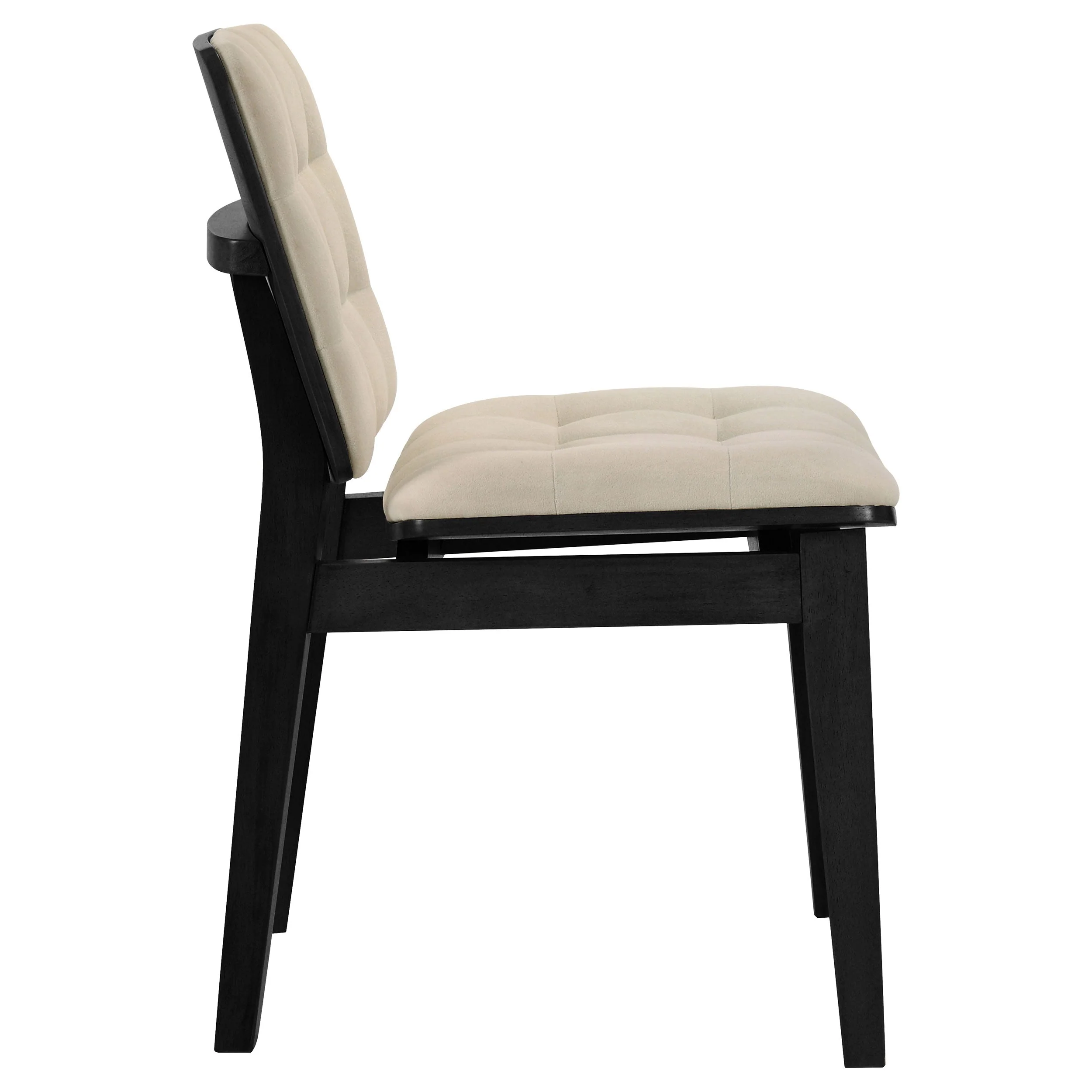 Redbridge Cream/Black Velvet Upholstered Side Chair (Set of 2) - Image 8